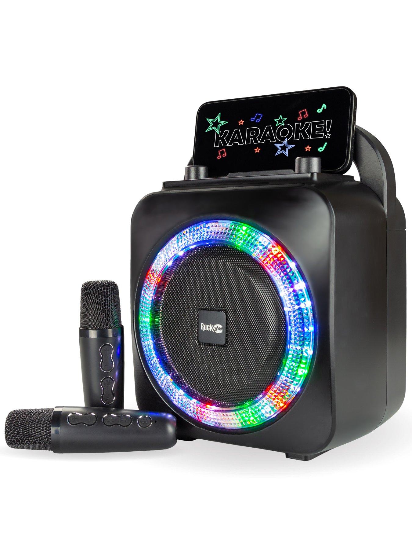 Image 5 of 7 of RockJam Bluetooth Karaoke Machine Party Speaker with 2 Wireless Mics, Voice Effects &amp; Light Show