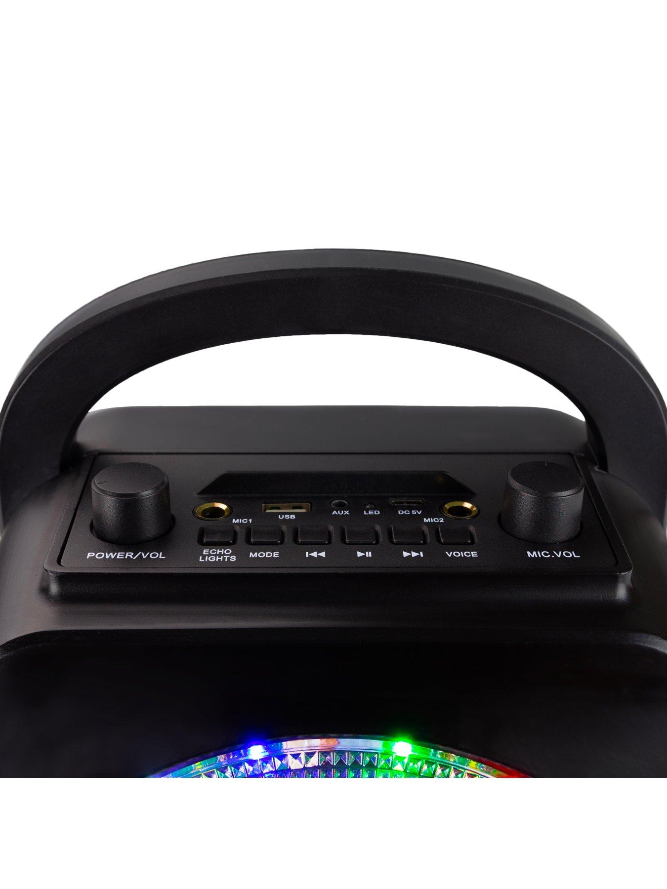 Image 7 of 7 of RockJam Bluetooth Karaoke Machine Party Speaker with 2 Wireless Mics, Voice Effects &amp; Light Show