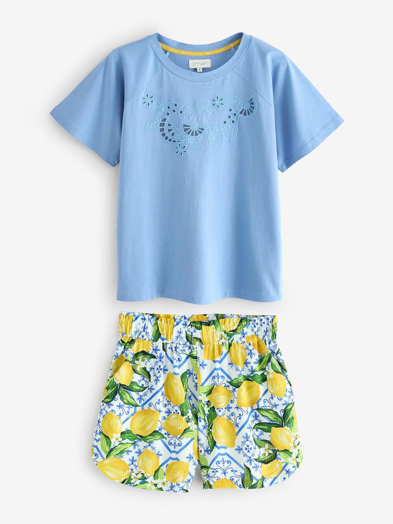 Image 5 of 5 of B By Ted Baker Ted Baker June Lem Tee Short Set - Blue