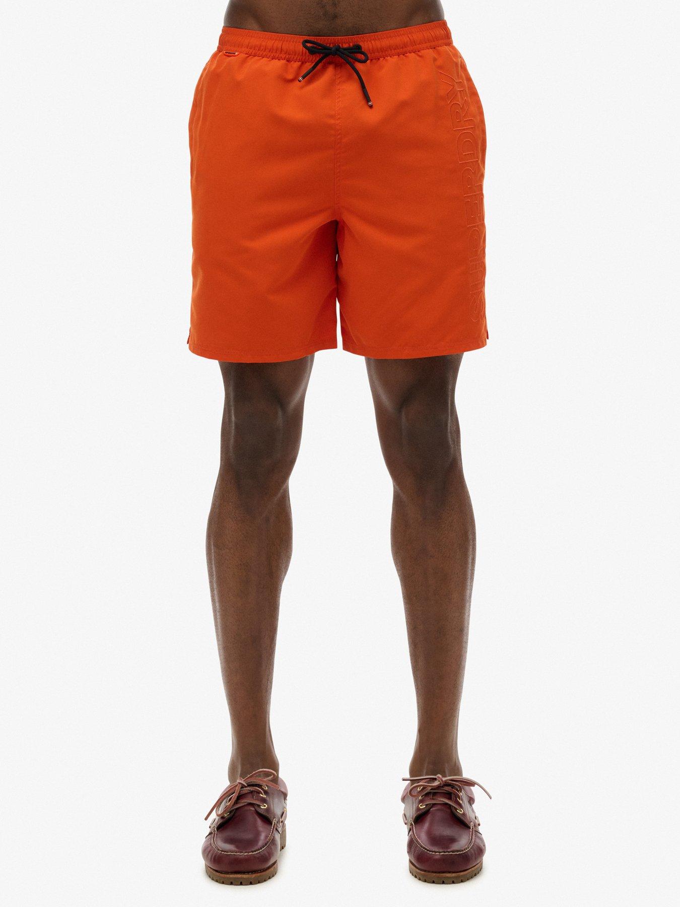 undefined Premium Embroidered 17-inch Swim Shorts - Orange