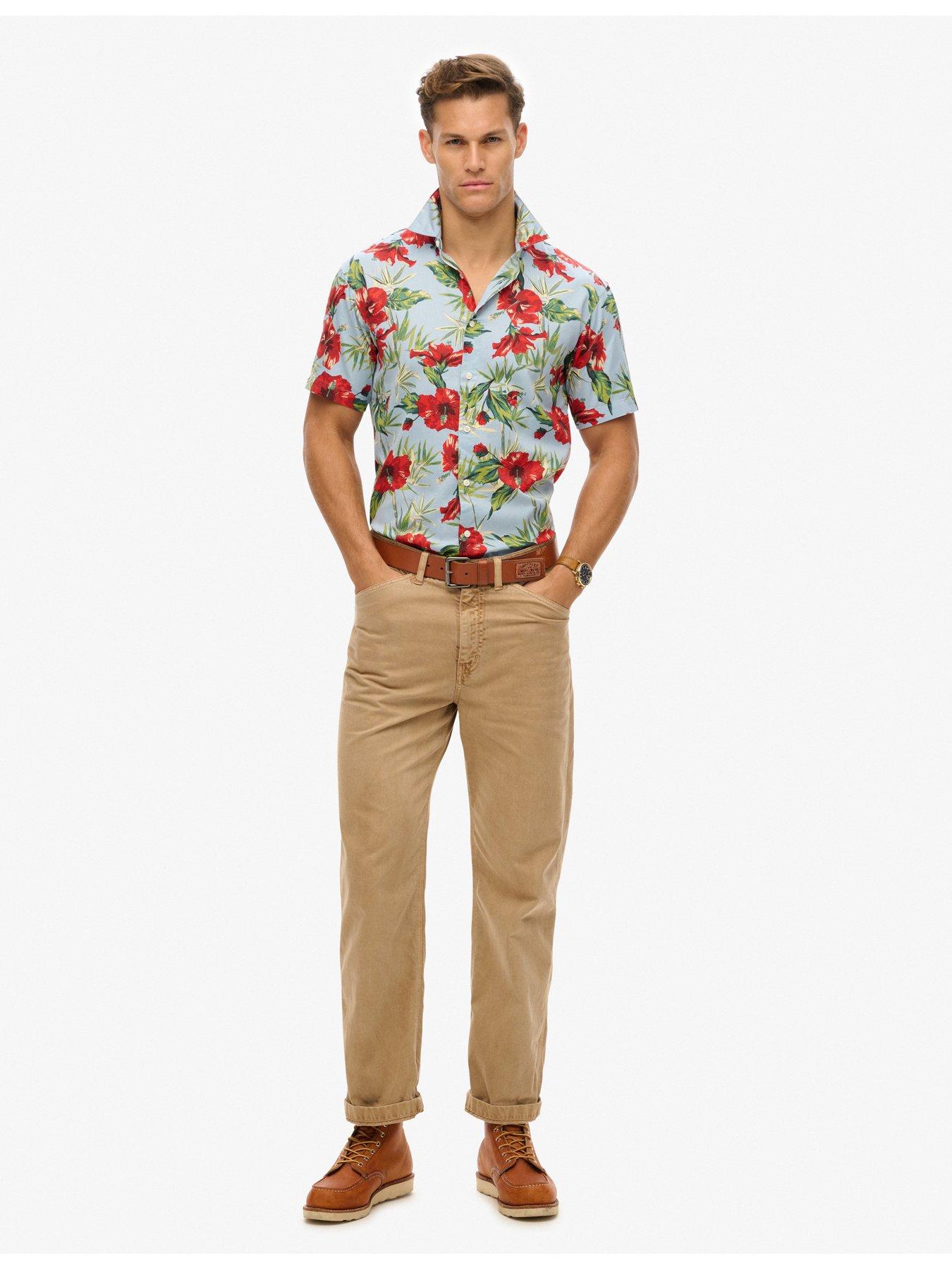 Image 3 of 5 of Superdry Hawaiian Printed Short Sleeve Shirt - Blue