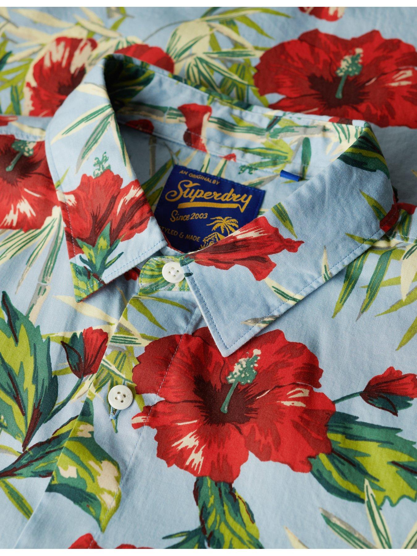 Image 5 of 5 of Superdry Hawaiian Printed Short Sleeve Shirt - Blue