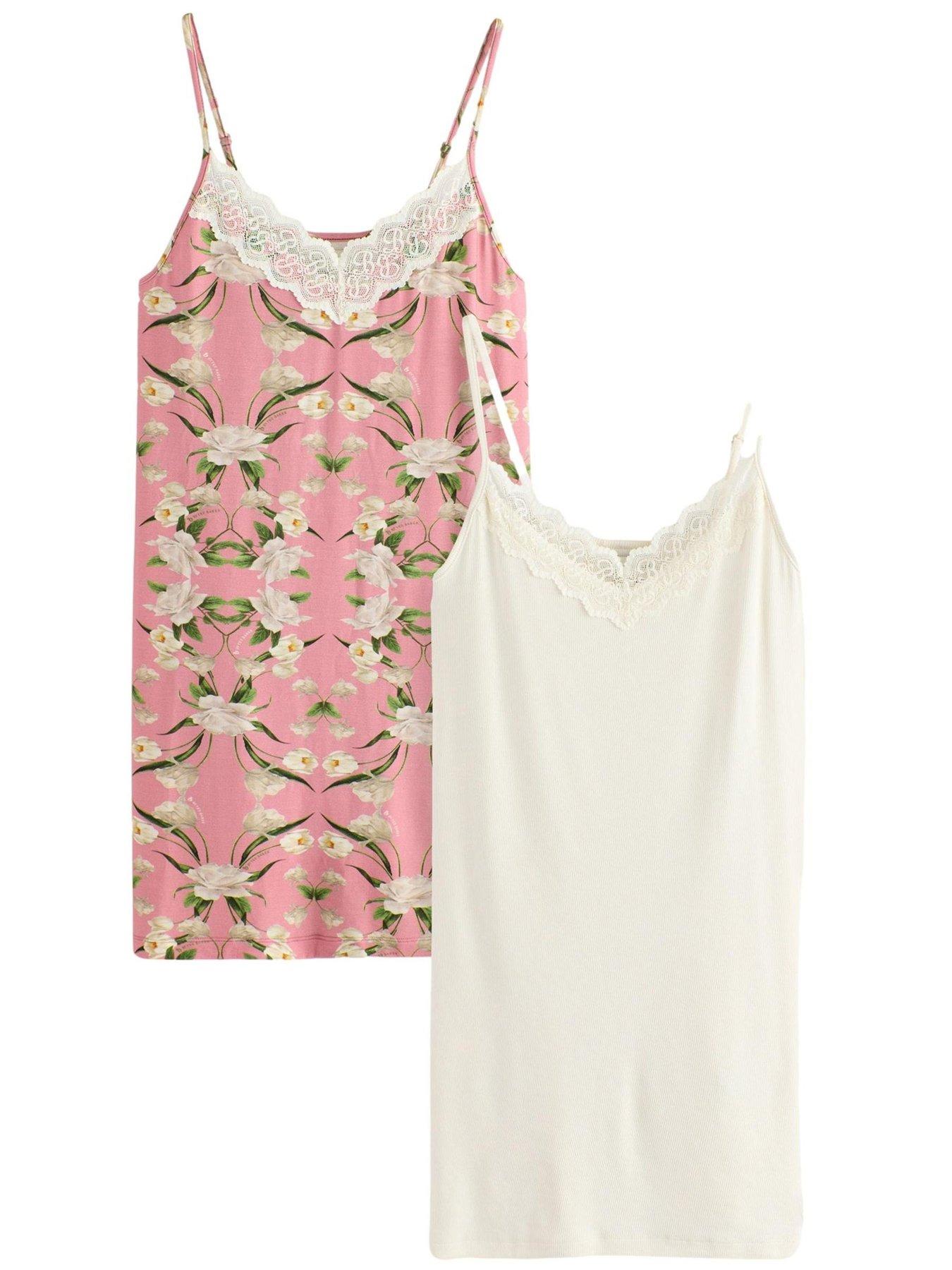 undefined Ted Baker May Pink Flow Slip 2pk - Pink/oatmeal