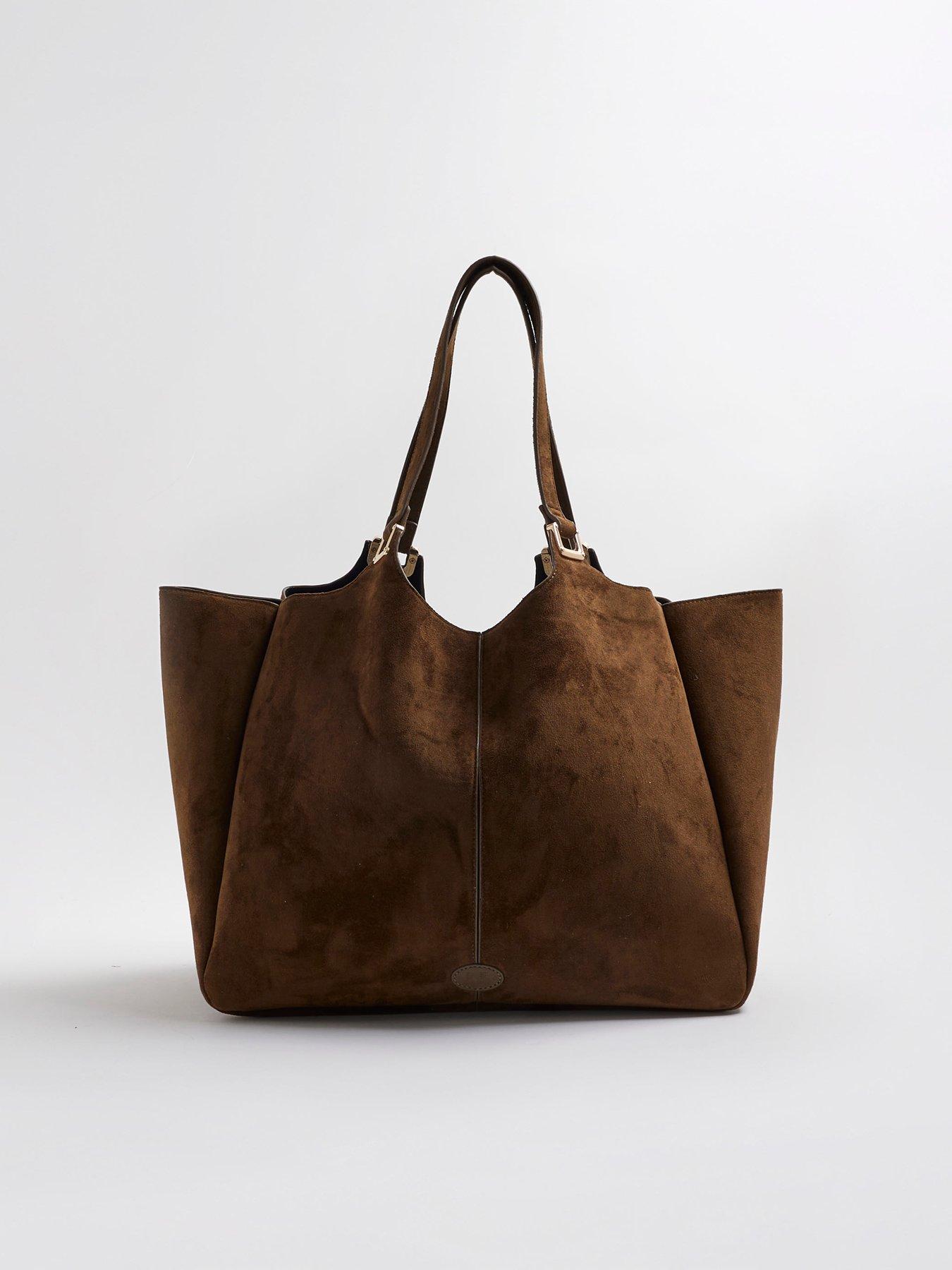 Image 4 of 5 of River Island Suedette Winged Slouch - Brown