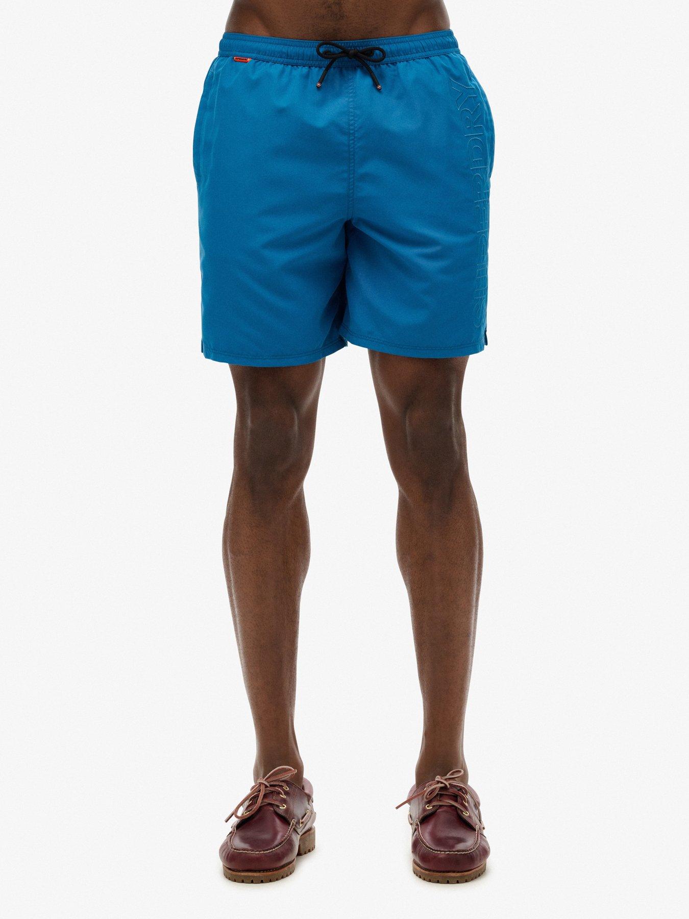 undefined Premium Embroidered 17-inch Swim Shorts - Blue