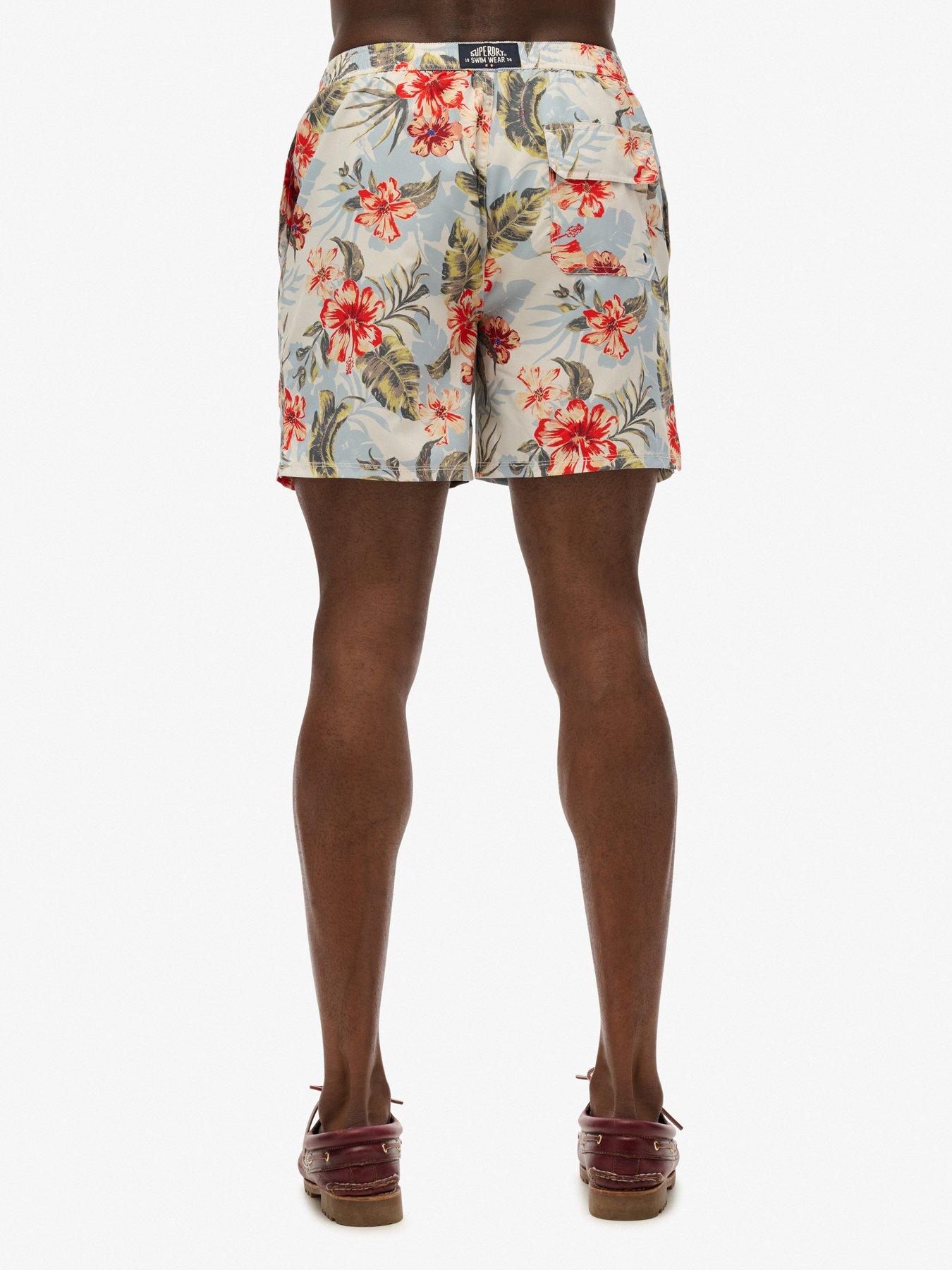 Image 2 of 6 of Superdry Hawaiian Print 17-Inch Swim Shorts - Multi