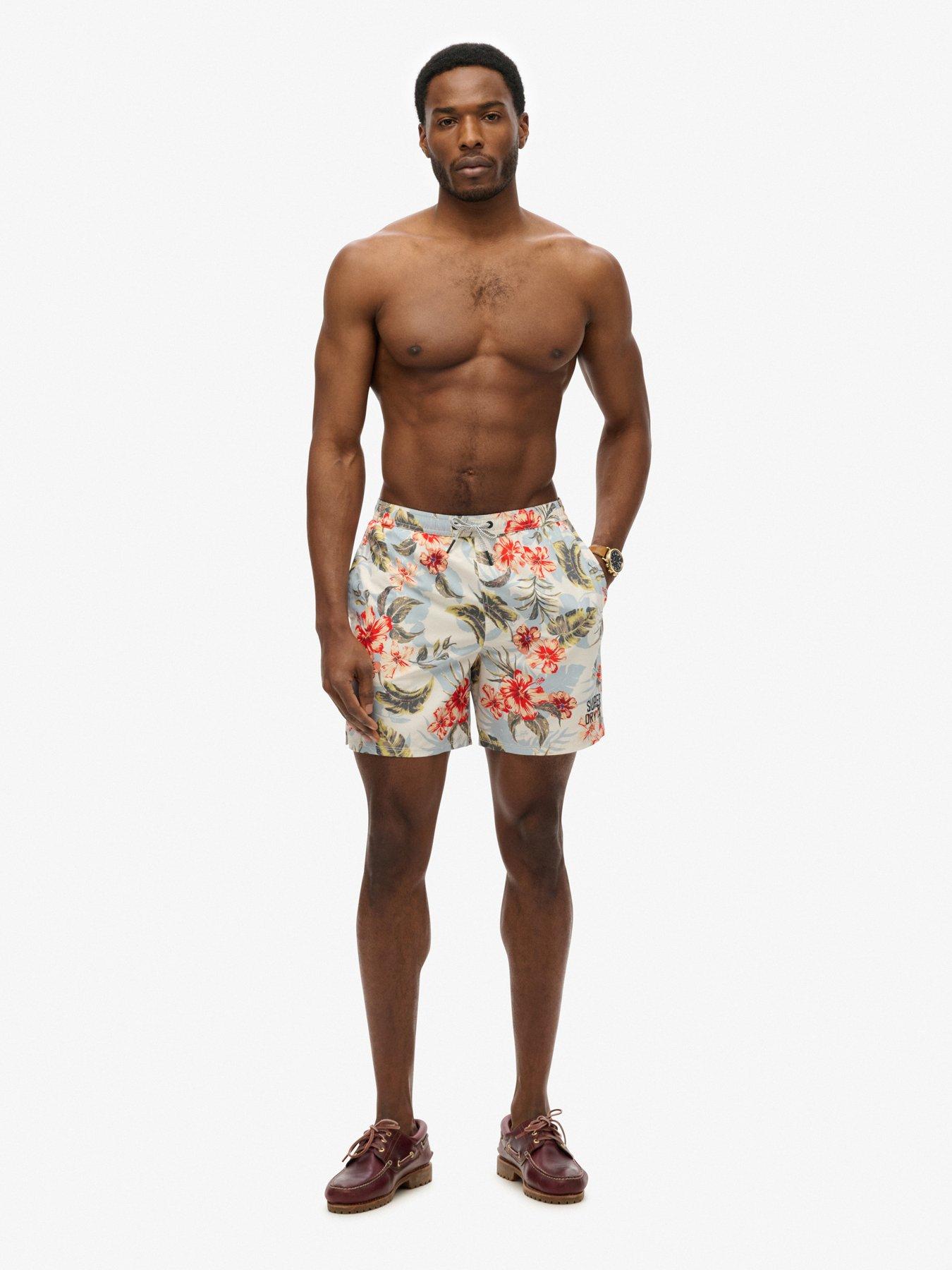 Image 3 of 6 of Superdry Hawaiian Print 17-Inch Swim Shorts - Multi