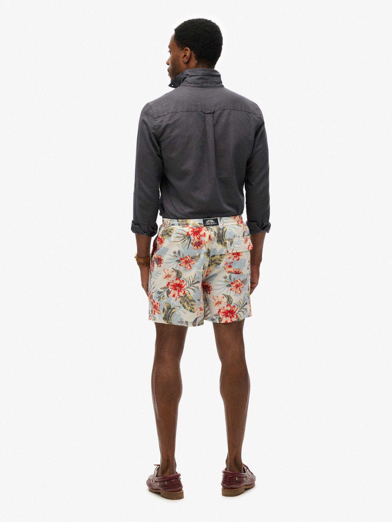 Image 5 of 6 of Superdry Hawaiian Print 17-Inch Swim Shorts - Multi