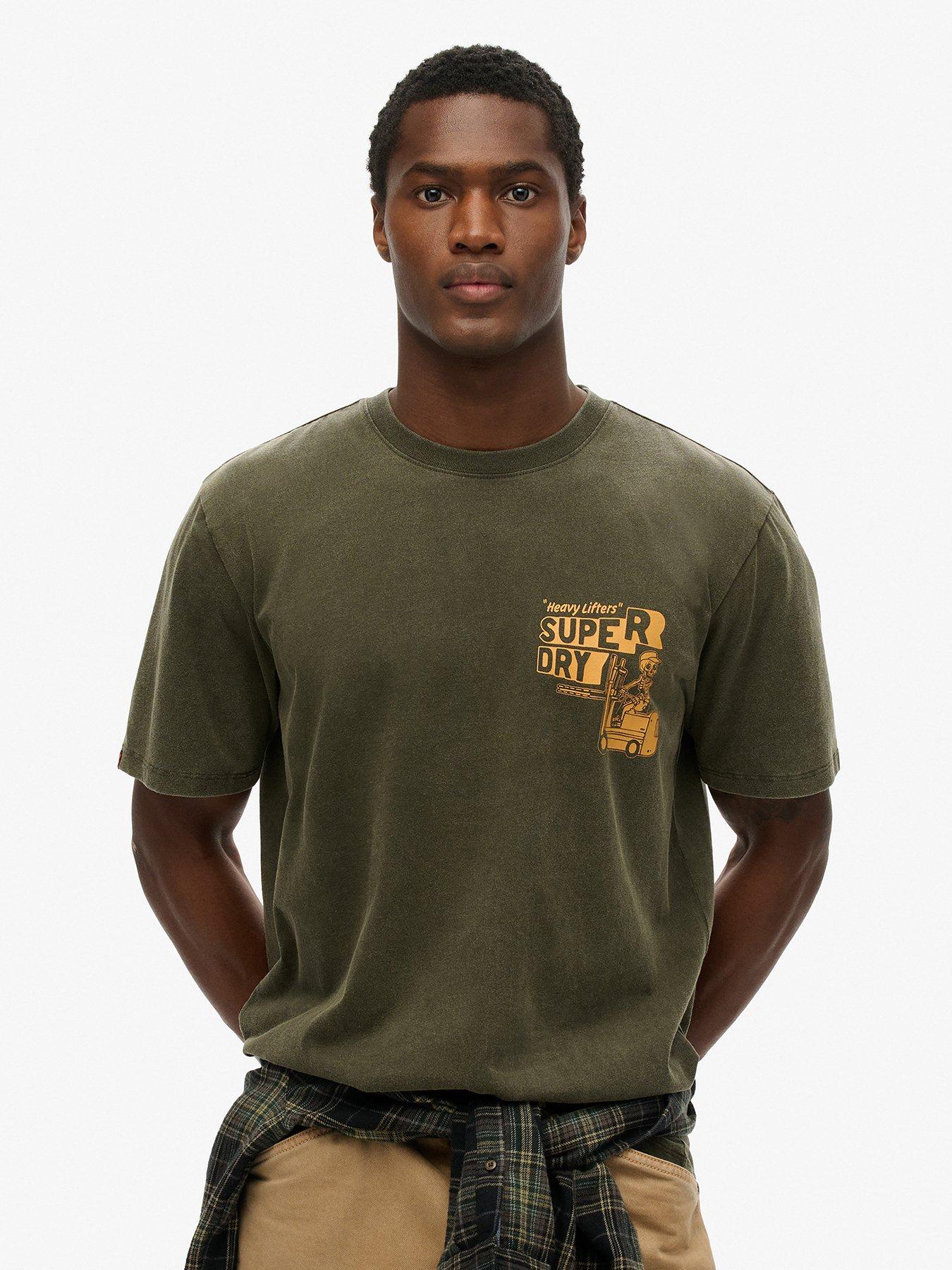 undefined Trade Tools Graphic Backprint Loose Fit T-Shirt - Khaki