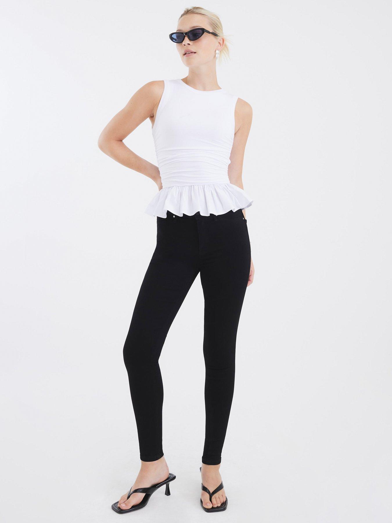 River Island Mid Rise Sculpt Molly Watford Jeans - Black