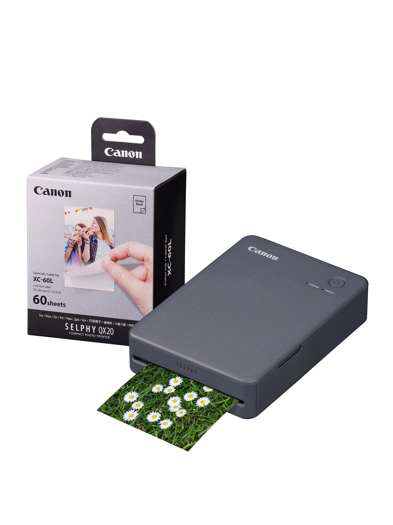 undefined Selphy QX20 Instant Photo Printer Including 60 Shot Print Media - Dark Grey