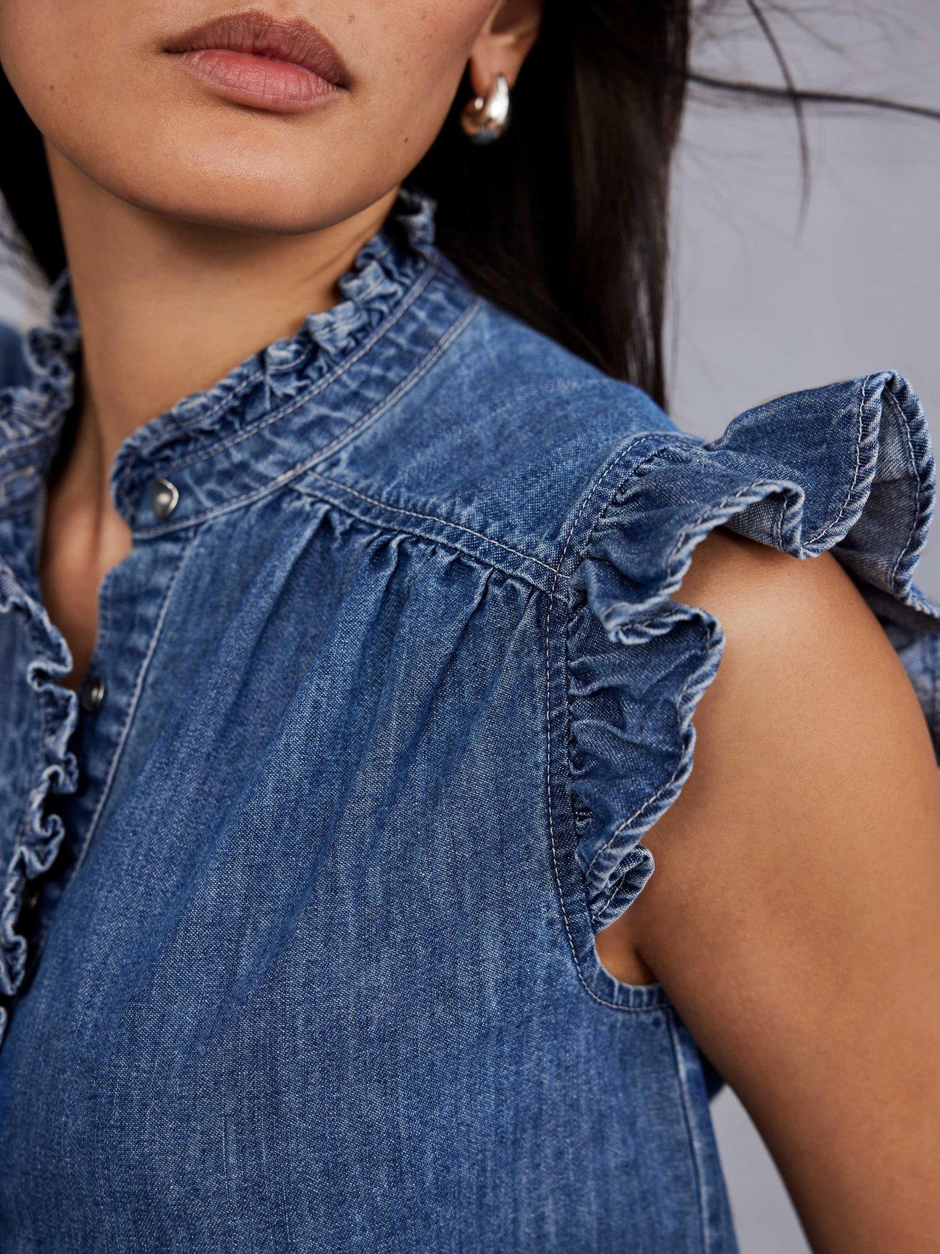 Safir Flowy Blouse - Indigo main image 1
