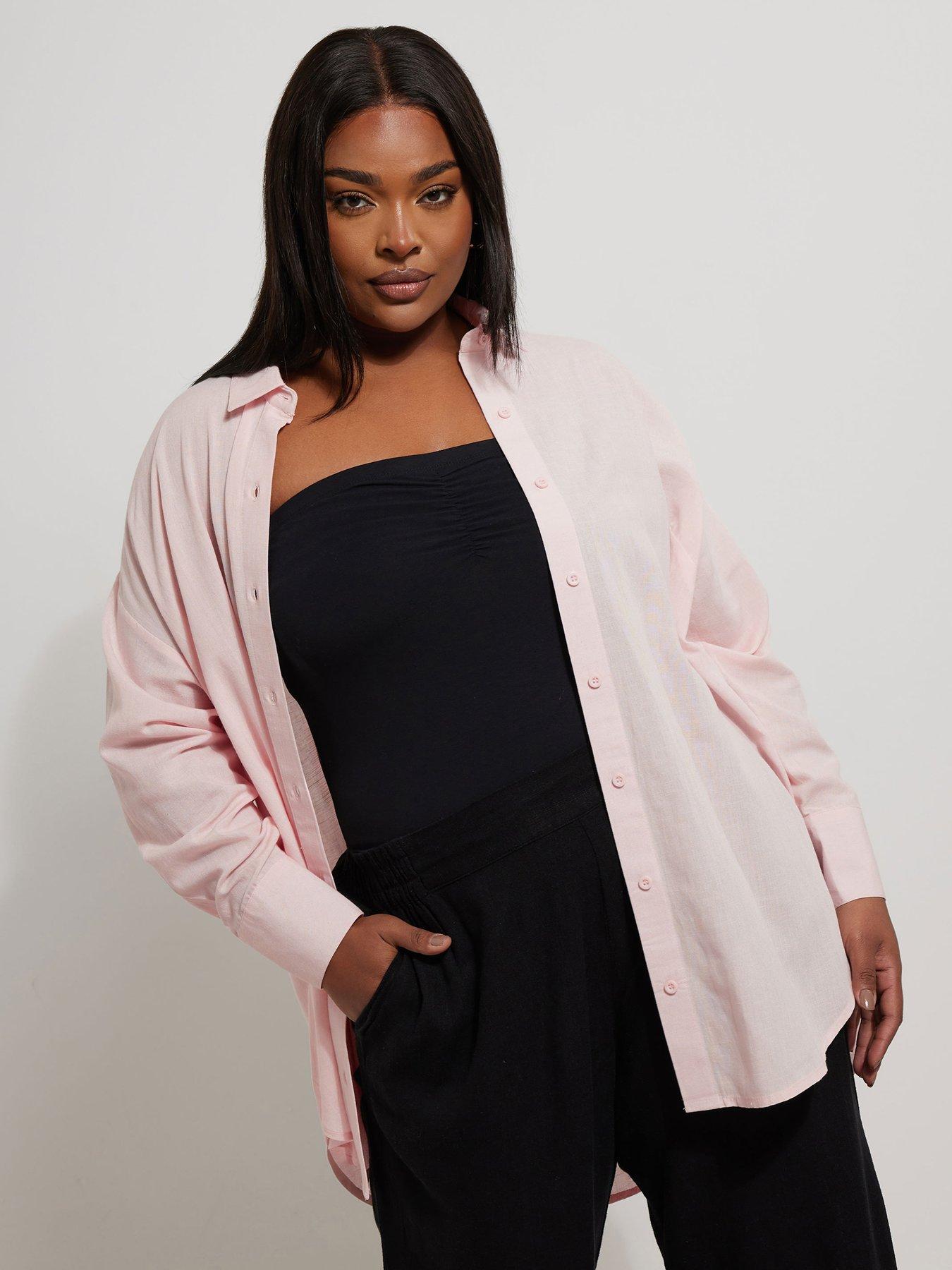 undefined Curve Long Sleeve Linen Shirt