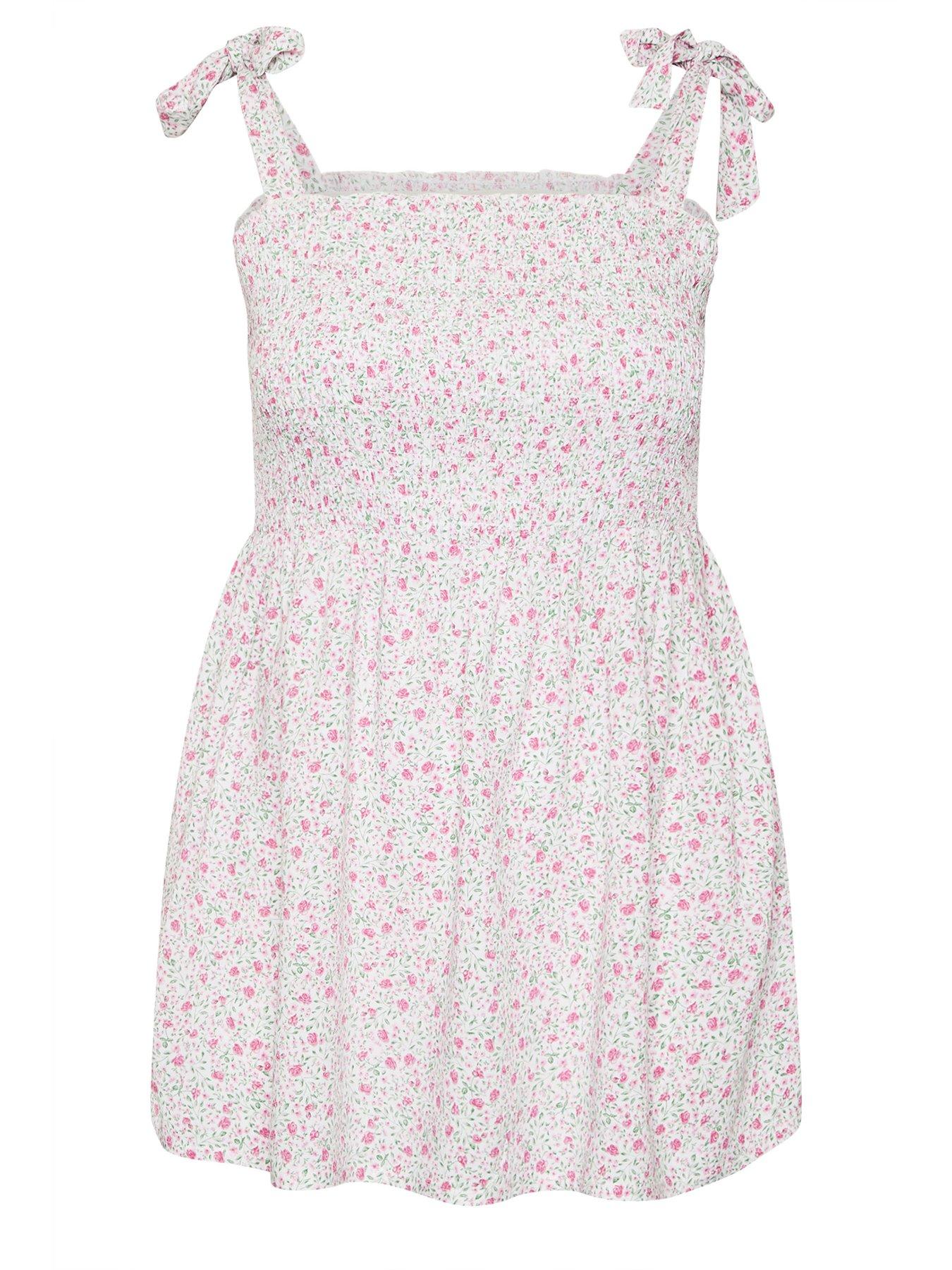 Image 5 of 5 of Yours Curve Shirred Cami Top - Pink