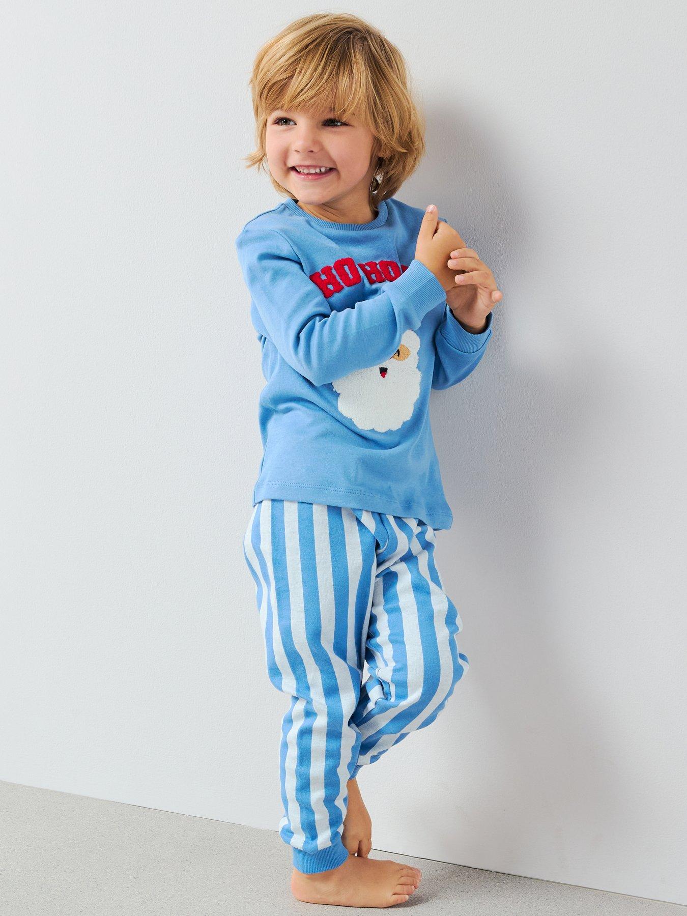 Image 4 of 5 of The Very Collection Boys Sibling Santa Christmas Pyjama Set - Navy
