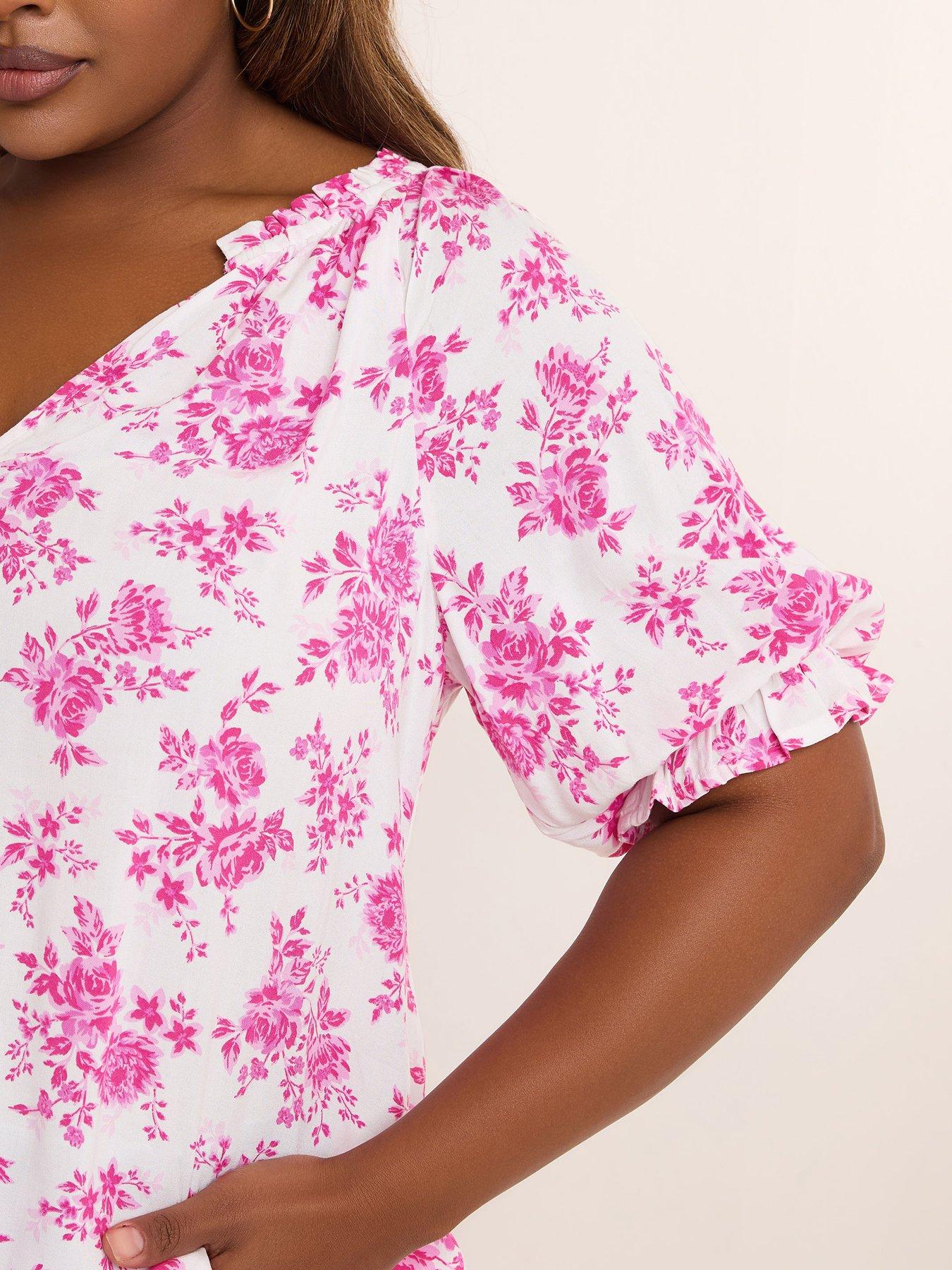 Image 4 of 4 of Yours Curve Notch Neck Blouse