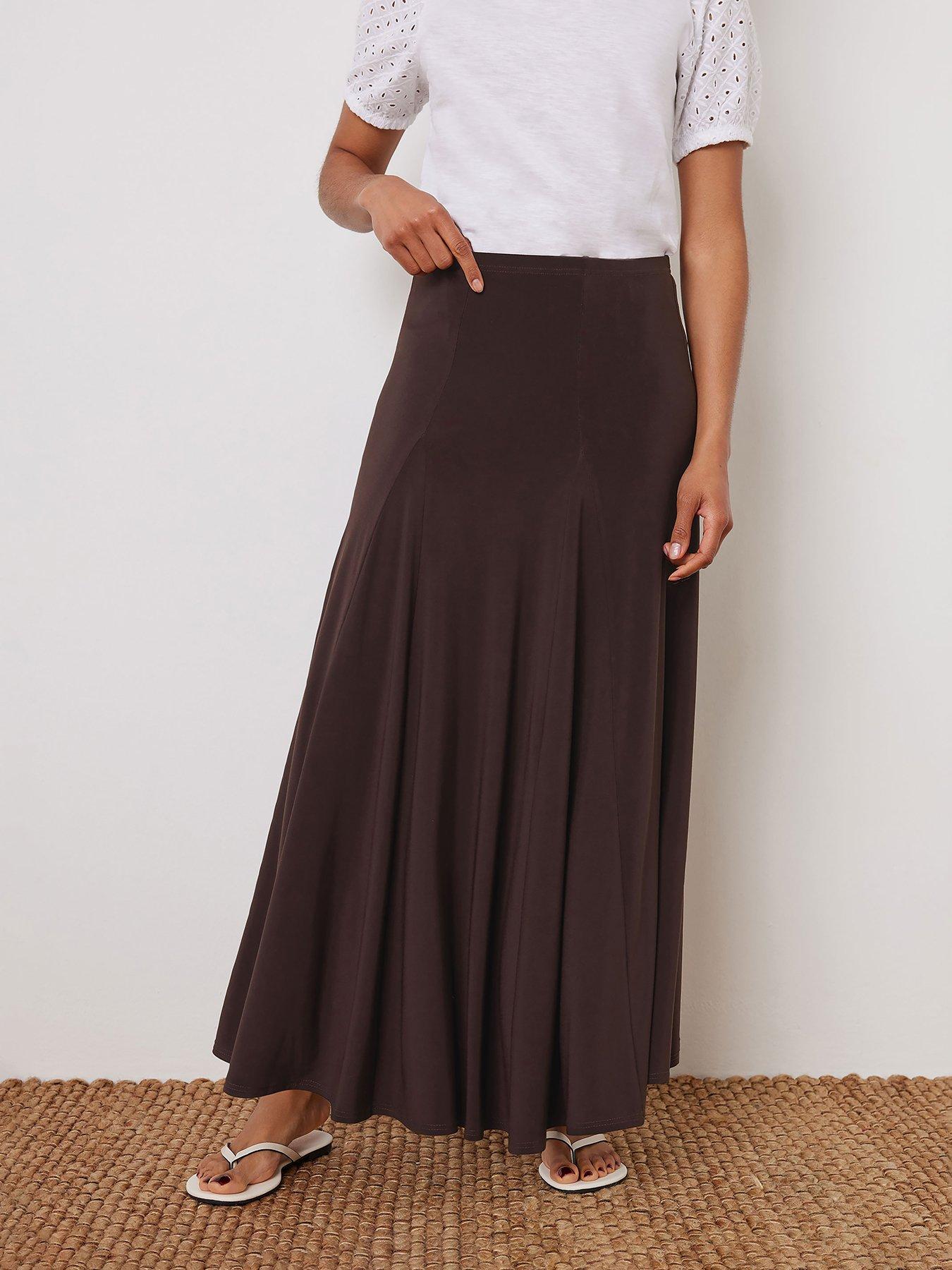 undefined Godet Maxi Skirt