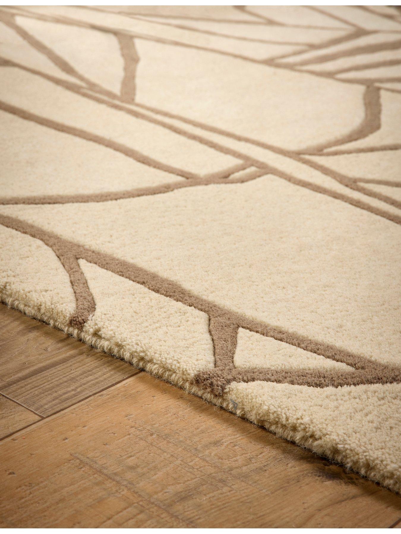 Image 4 of 6 of The Very Collection Kintsugi Cream Wool Rug