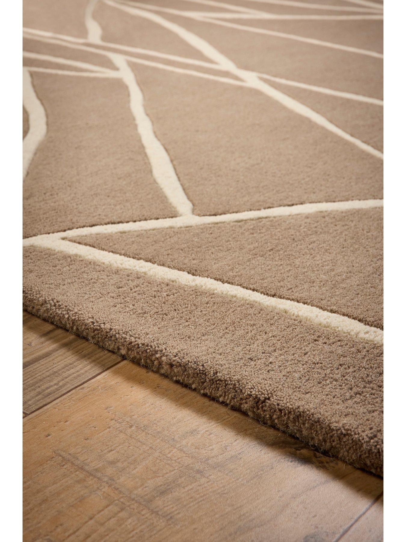 Image 4 of 6 of The Very Collection Kintsugi Taupe Wool Rug