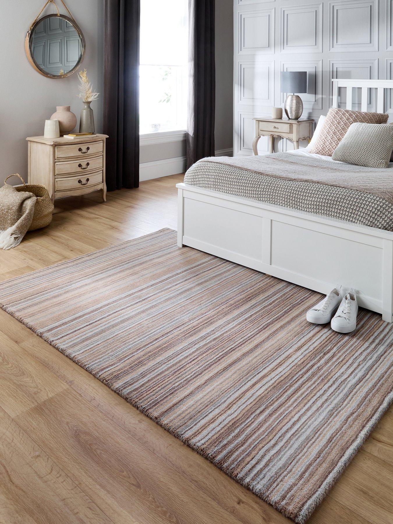 Very Home Fine Stripes Beige Rug