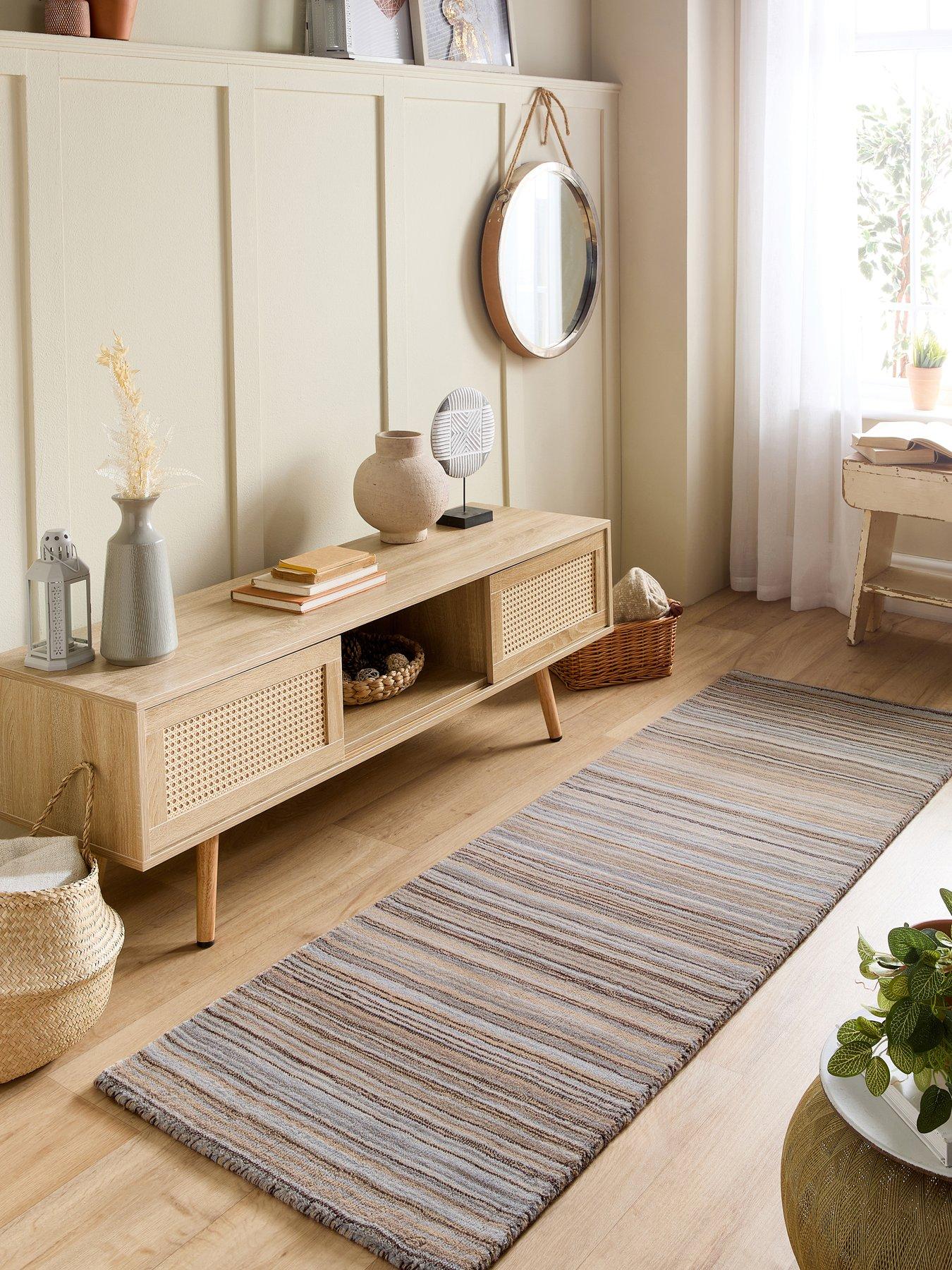 Very Home Fine Stripes Beige Runner