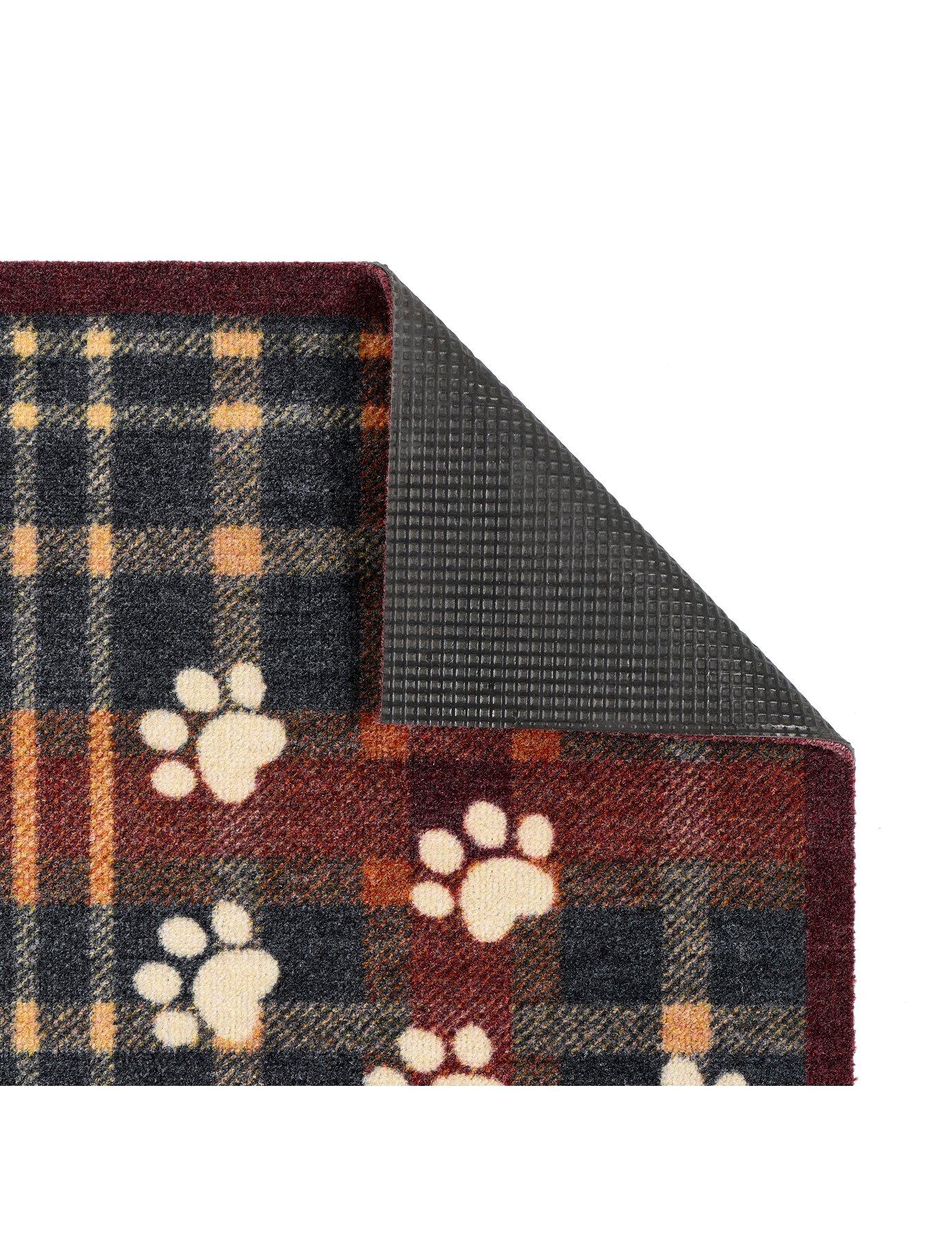 Image 3 of 3 of The Very Collection Plaid Paws Doormat - Multi