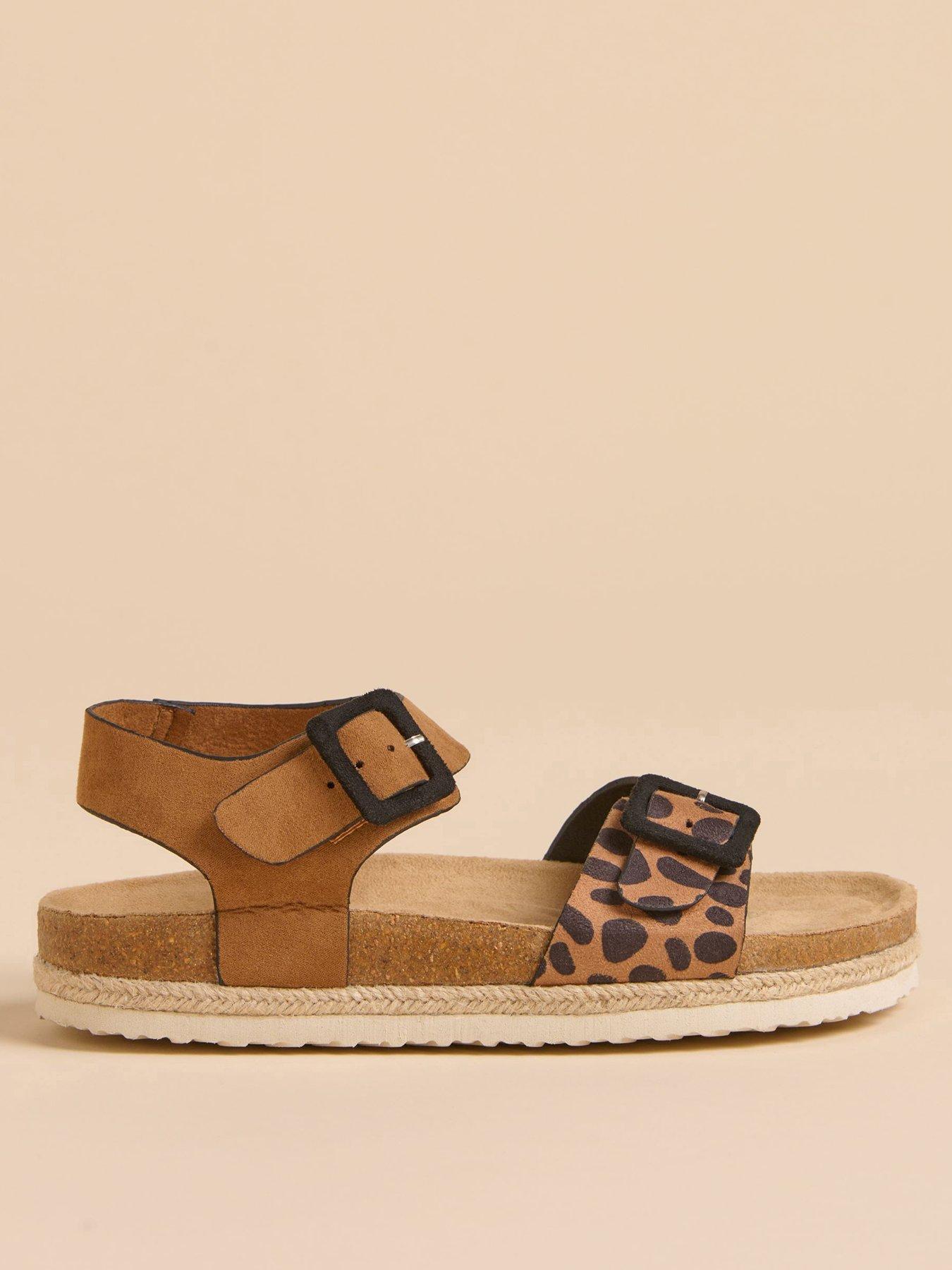 undefined Leopard Spot Ankle Strap Sandal