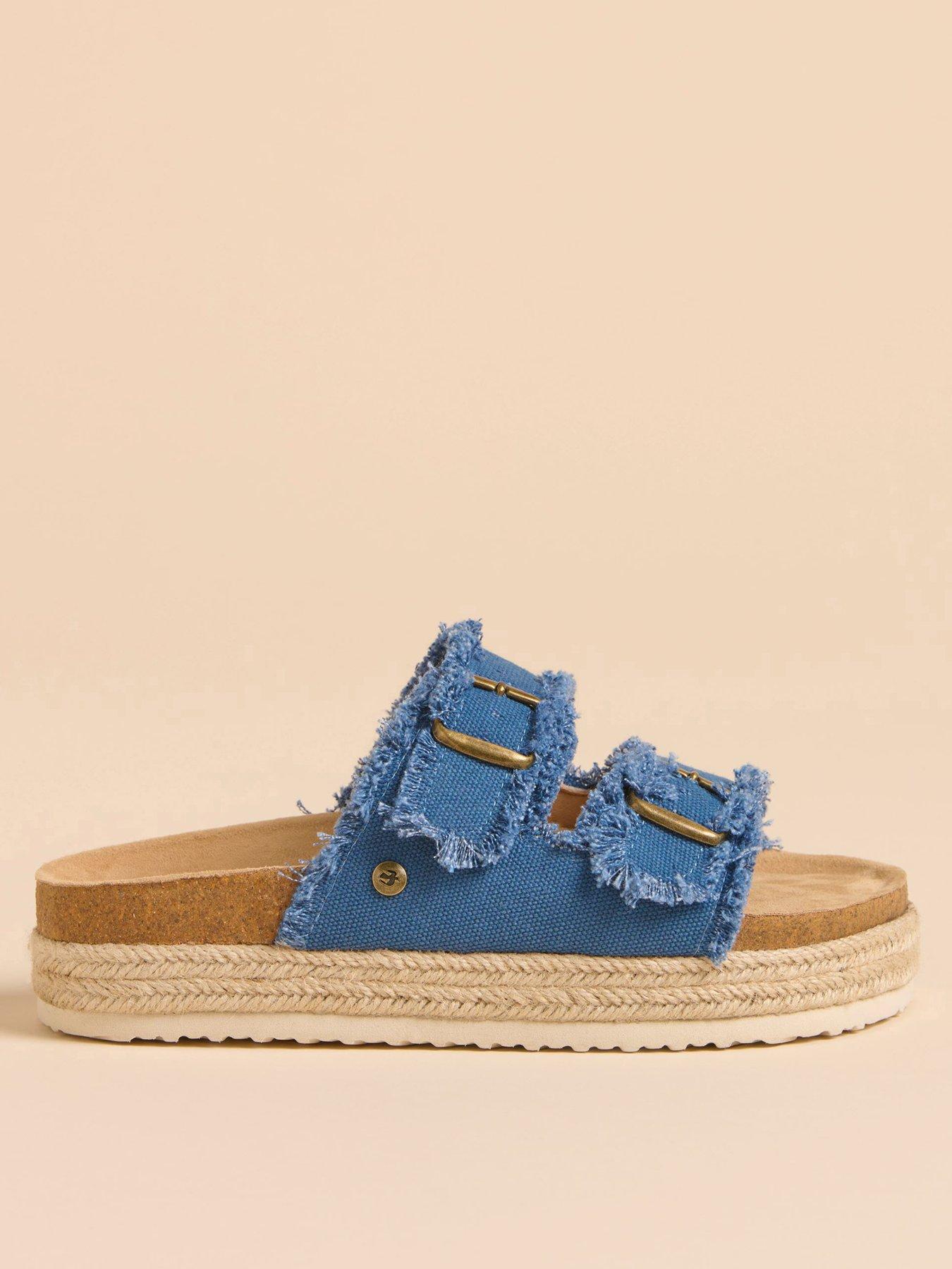 undefined Denim Platform Sandals