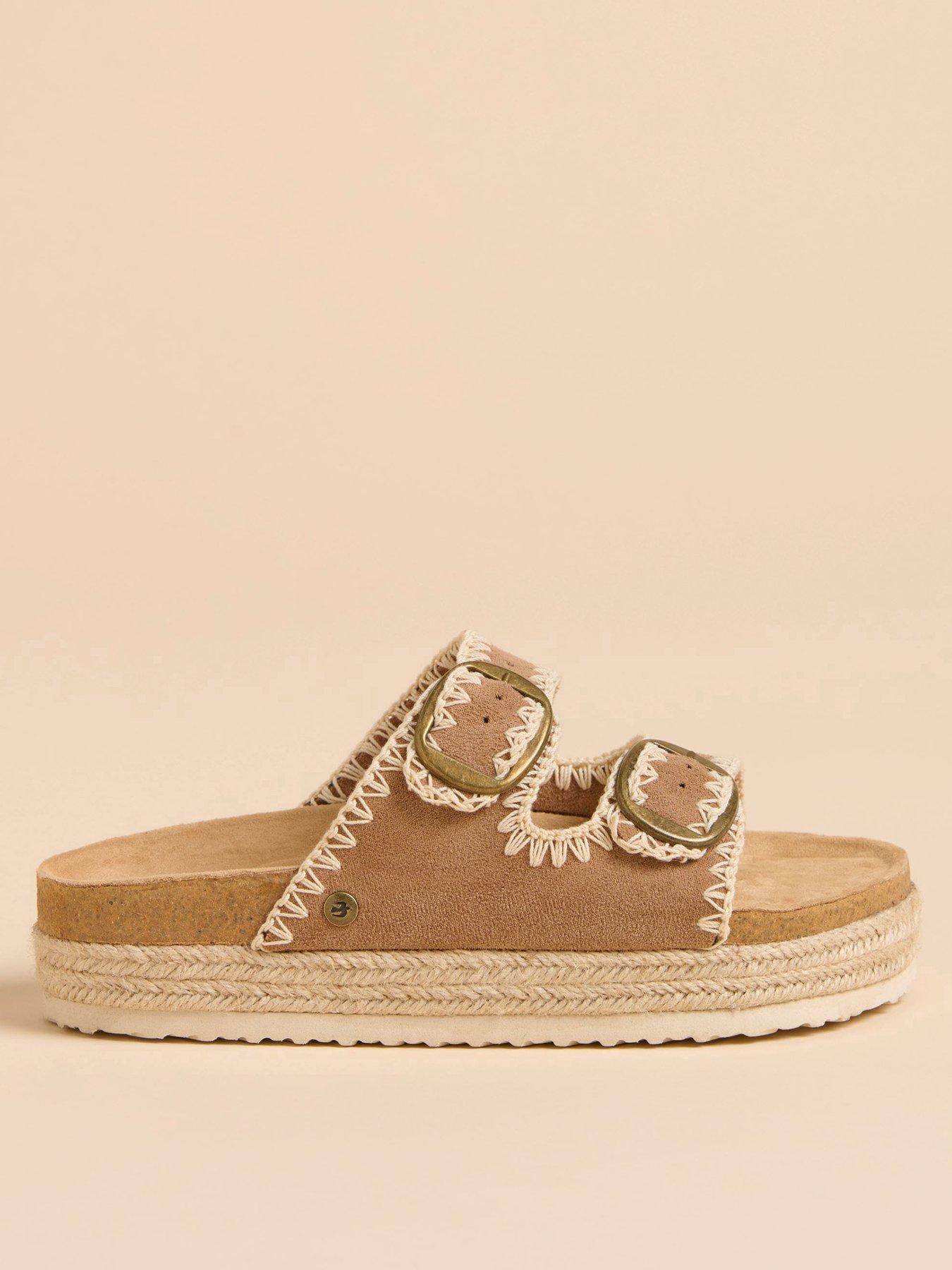 undefined Stitched Platform Sandal