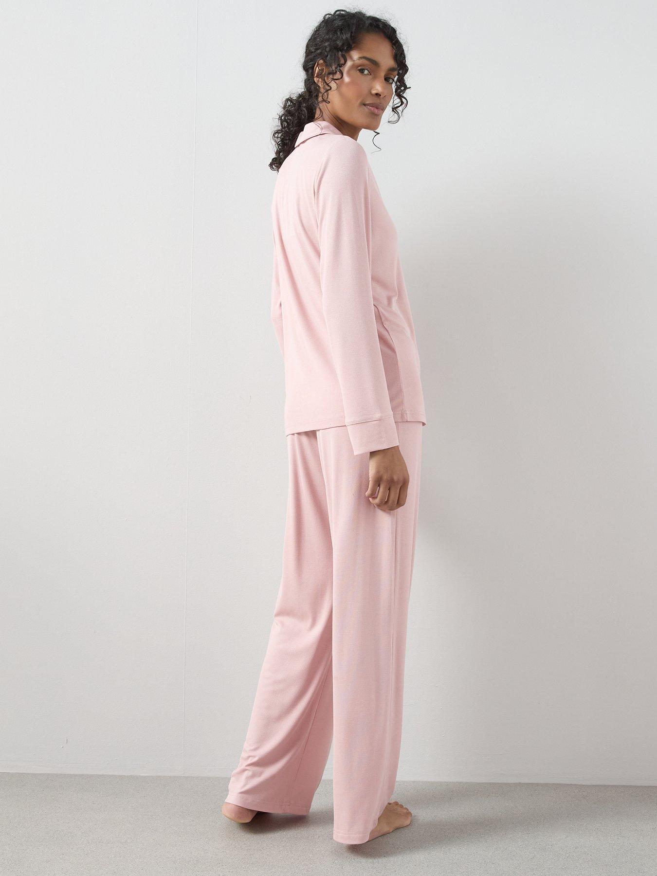 Image 2 of 6 of The Very Collection Rib Soft Touch Revere Pyjama Set - Pink