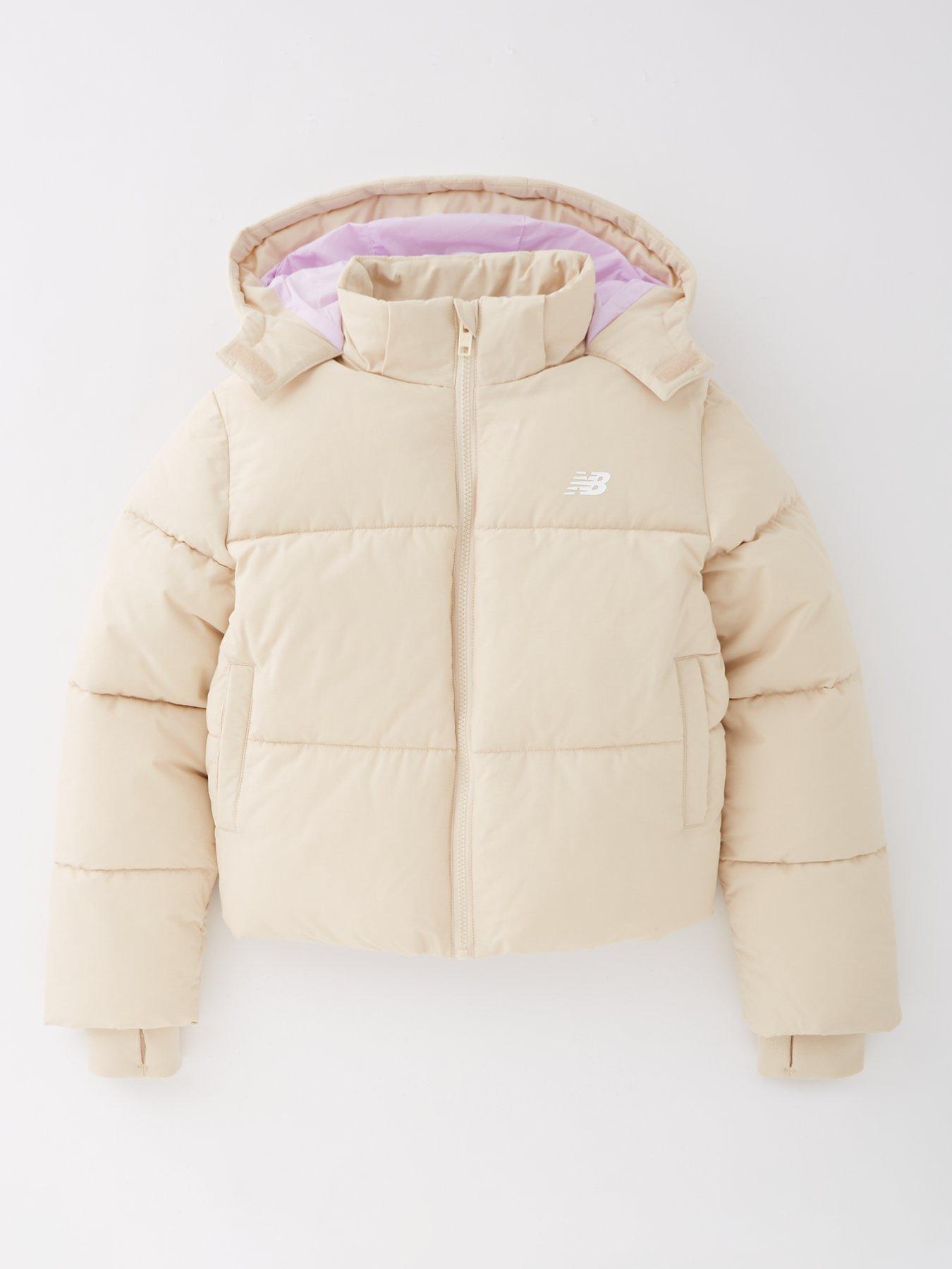 New Balance Junior Girls Puffer Coat - Beige