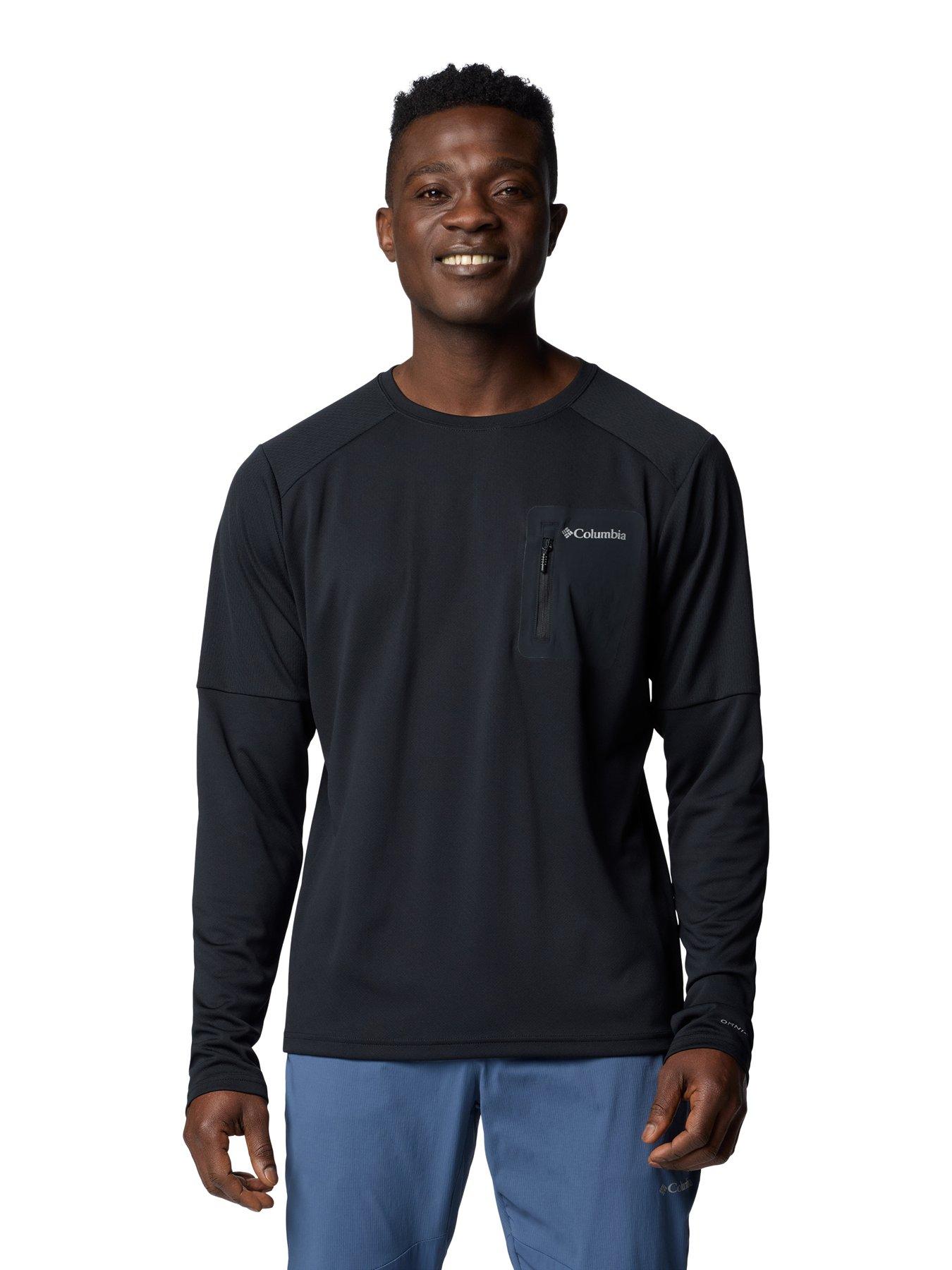 Columbia Men's Tech Knit Long Sleeve Crew - Black