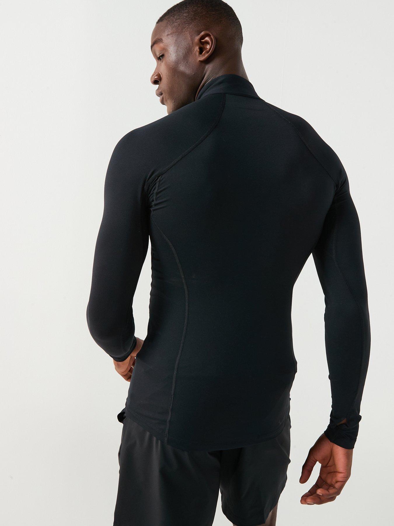 Columbia Mens Midweight Stretch Long Sleeve Half Zip Top - Black