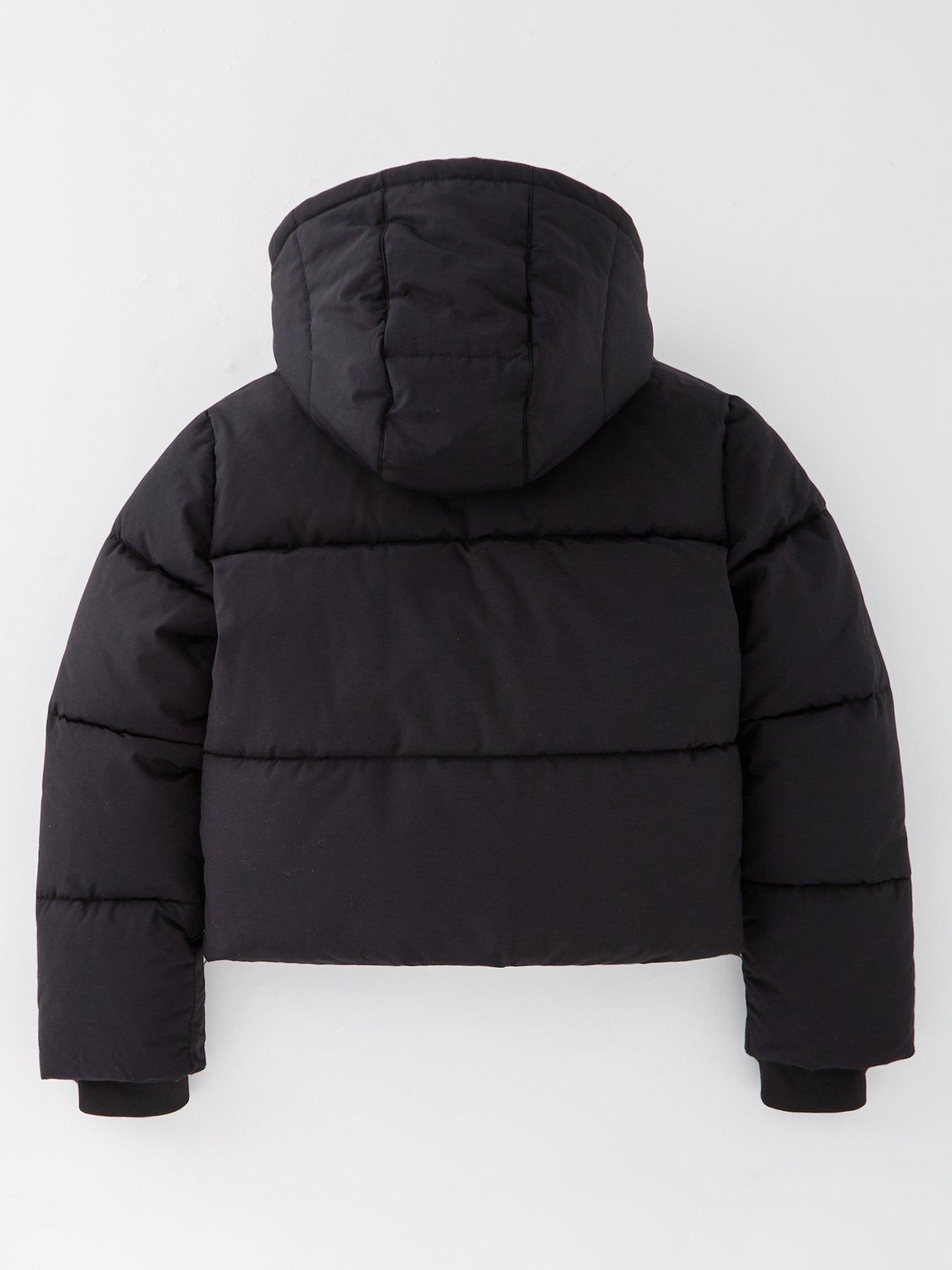 New Balance Junior Girls Puffer Coat Black Very