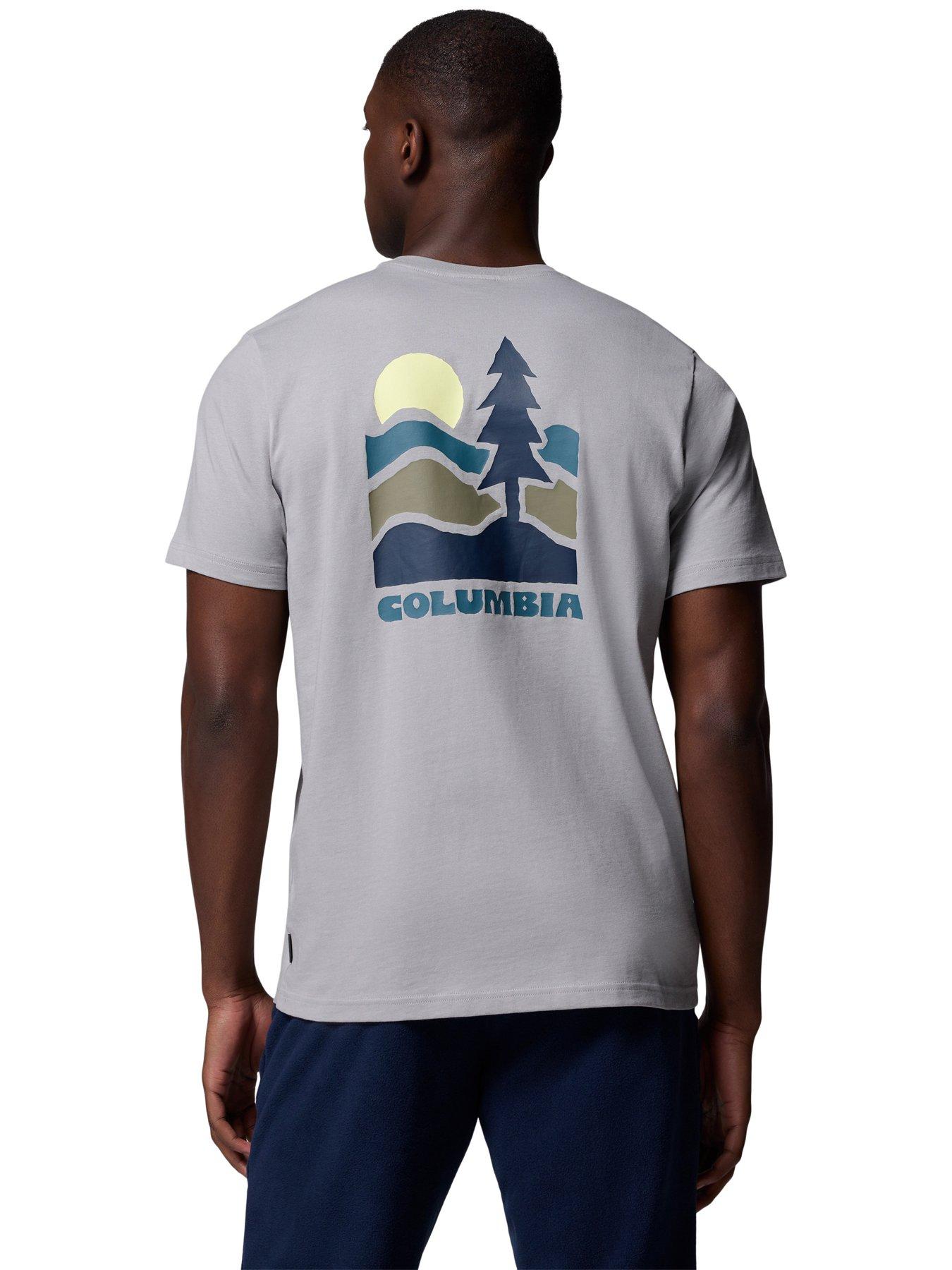 Columbia Men's Explorers Canyon Back Short Sleeve T-Shirt - Grey