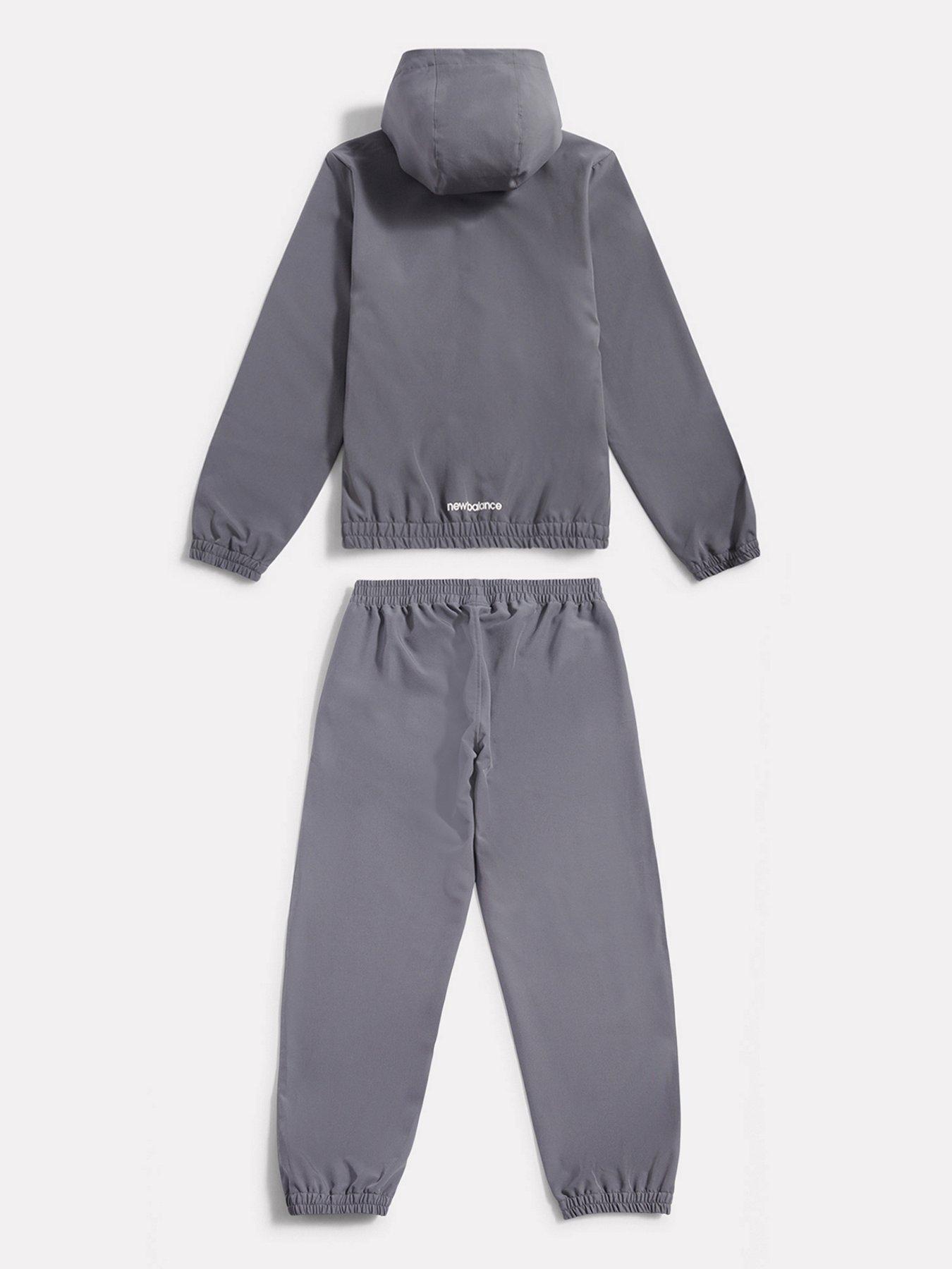 Image 2 of 6 of New Balance Junior Boys Lightweight Jacket And Pant Set - Grey