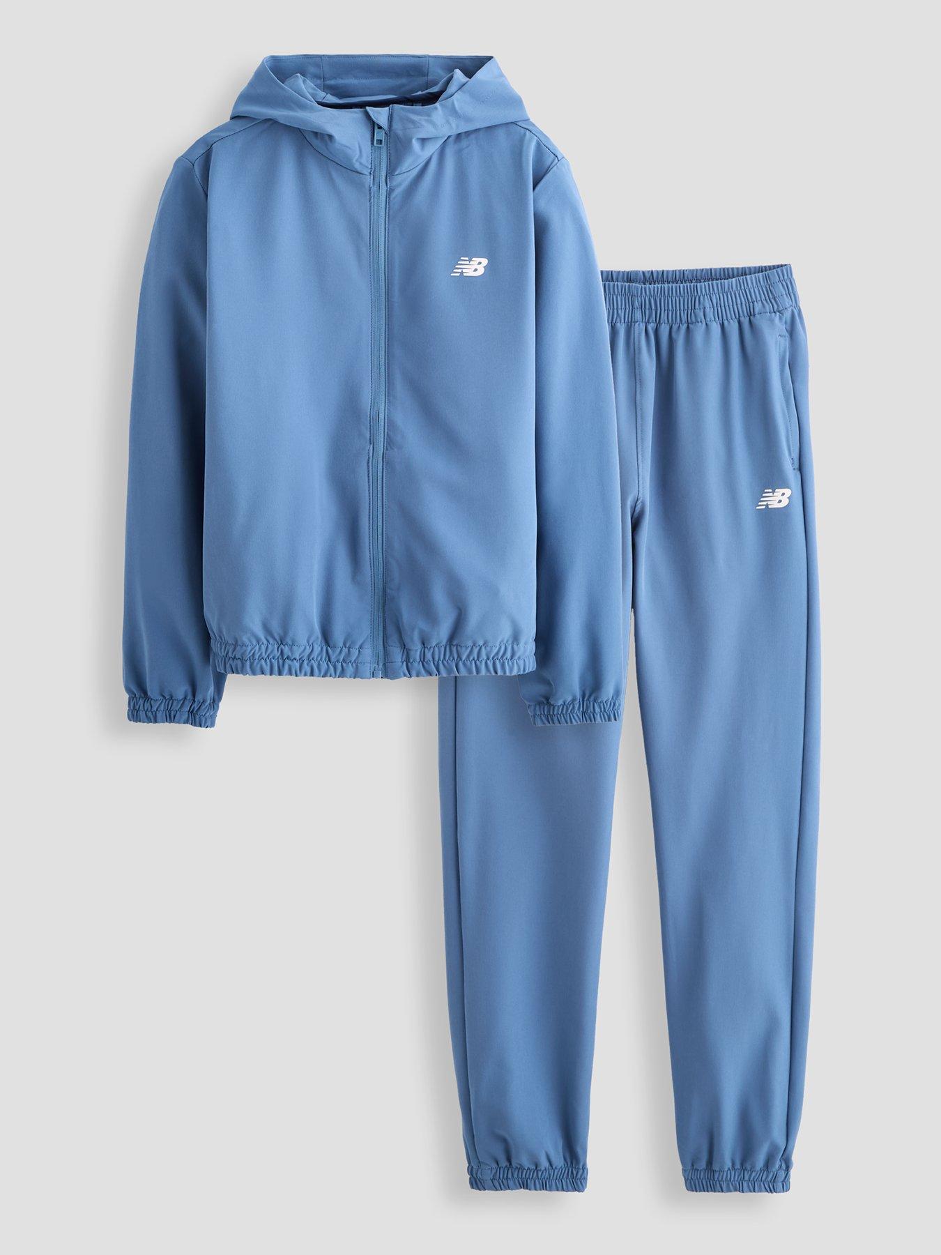 New Balance Junior Boys Lightweight Jacket And Pant Set - Blue