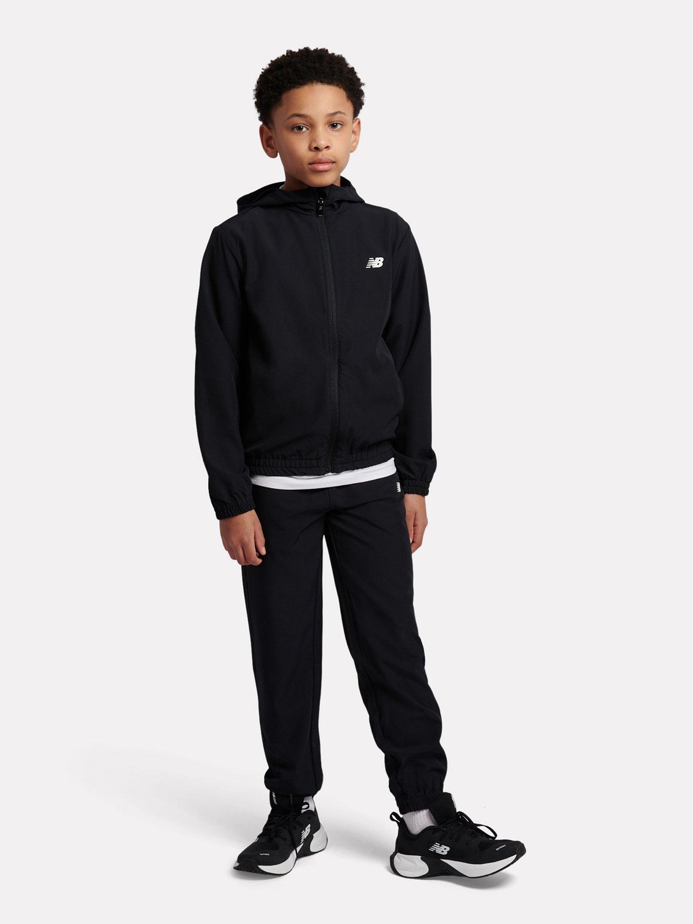 New Balance Junior Boys Lightweight Jacket and Shorts Set - Black