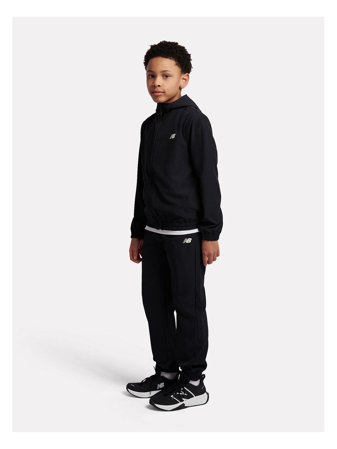 New Balance Junior Boys Lightweight Jacket And Pant Set - Black