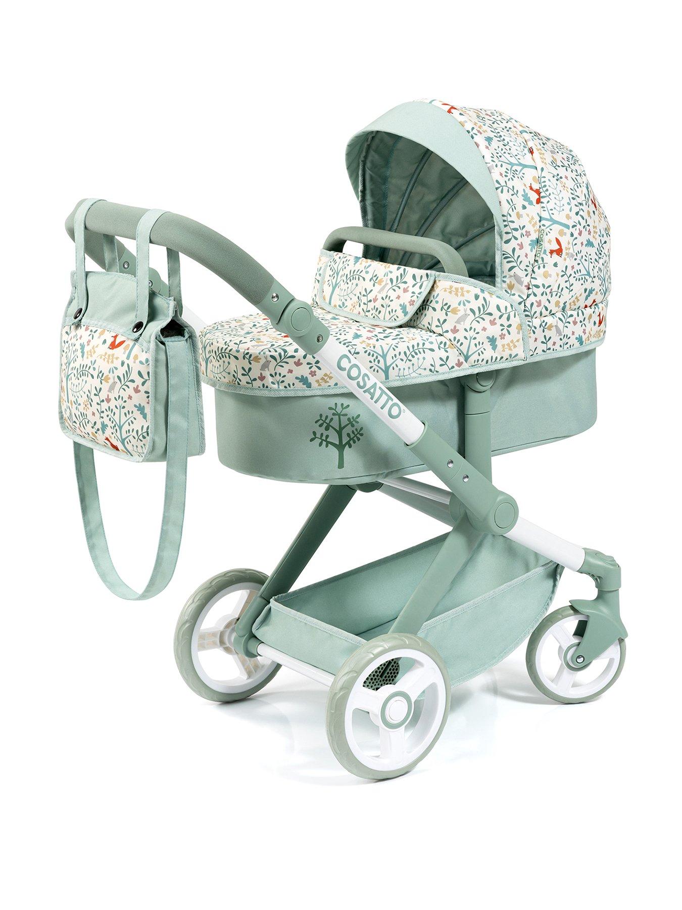 undefined Sage Green Woodland Print Cosatto Doll Pram