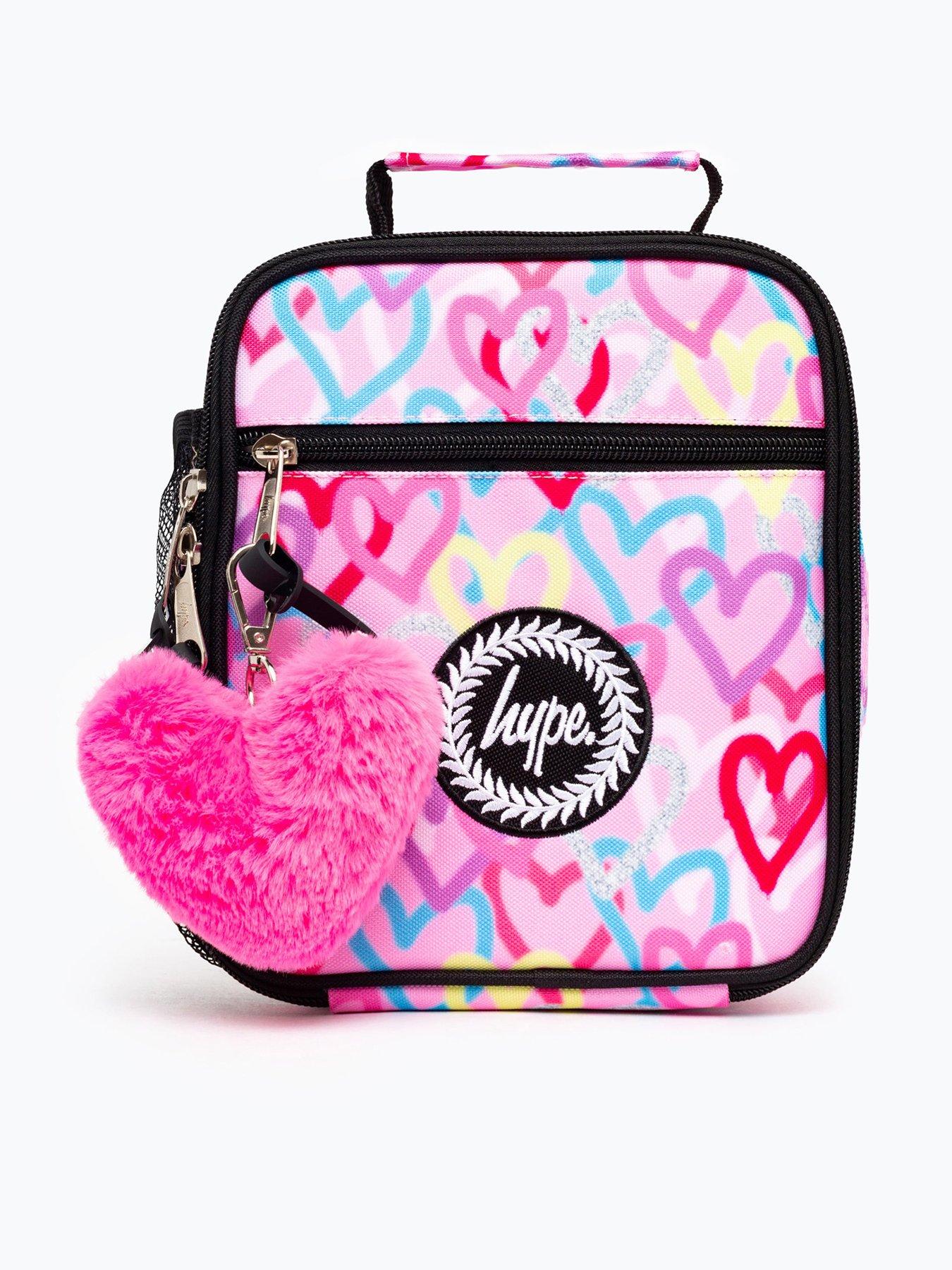 undefined Girls Graffiti Hearts Lunch Bag - Pink
