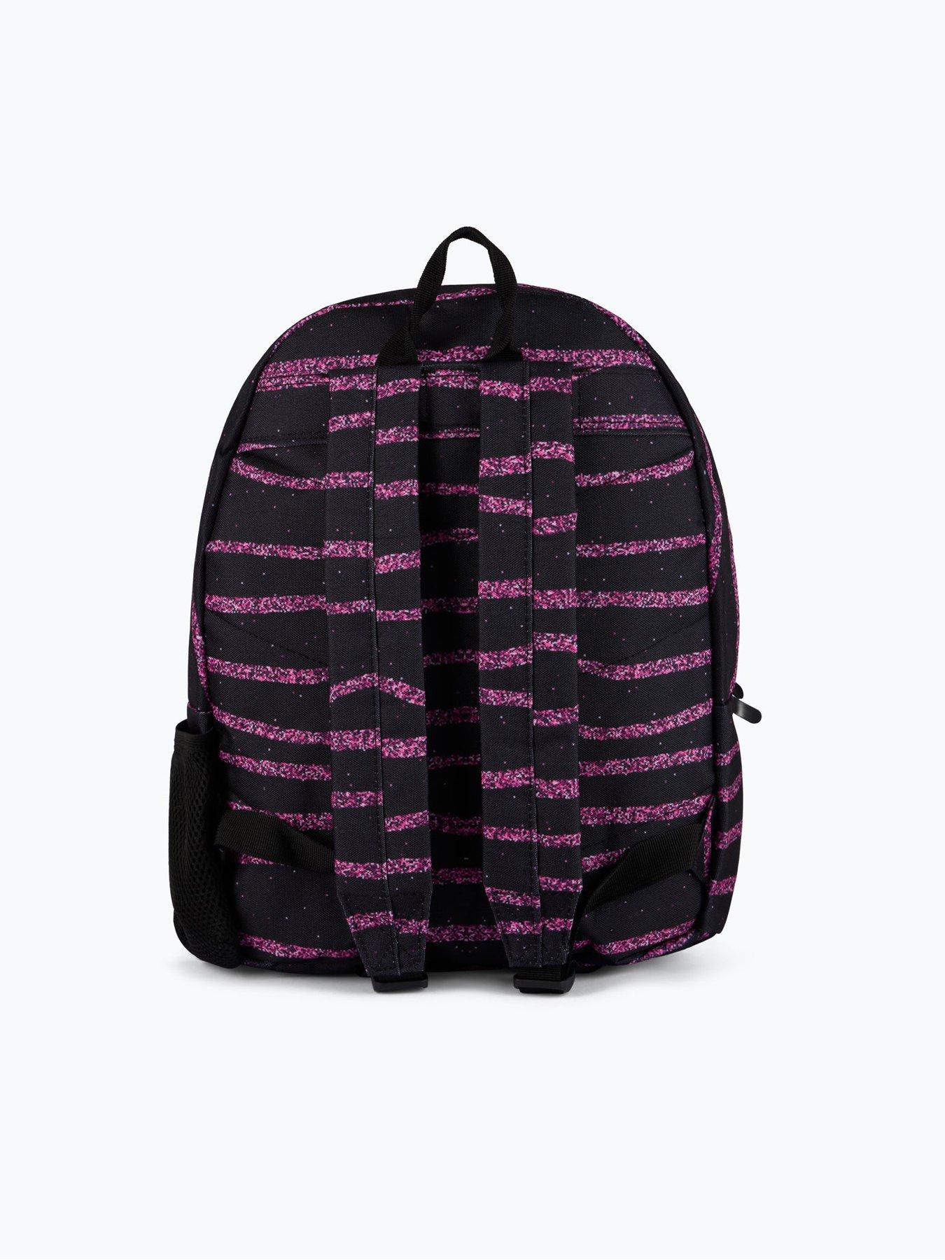 Image 2 of 5 of Hype Unisex Glitter Stripe Backpack - Black
