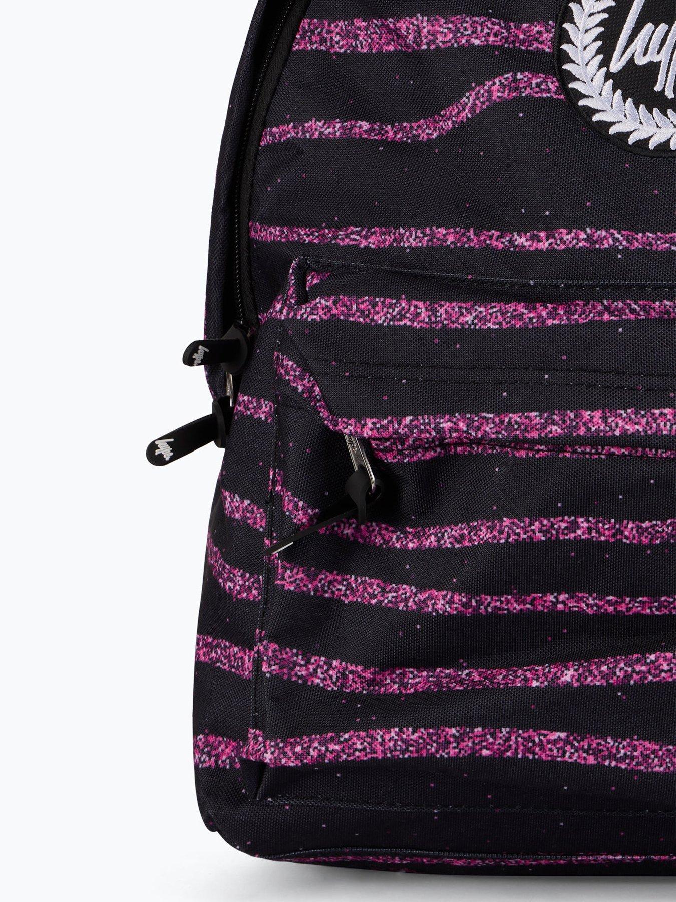 Image 4 of 5 of Hype Unisex Glitter Stripe Backpack - Black