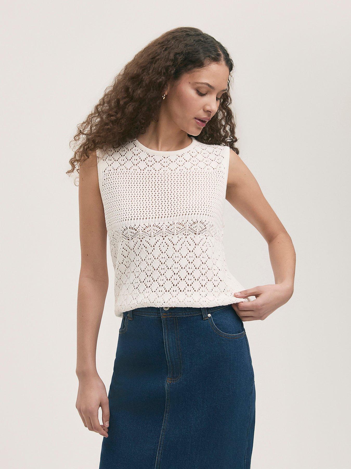 undefined Porsha Vest - Ivory