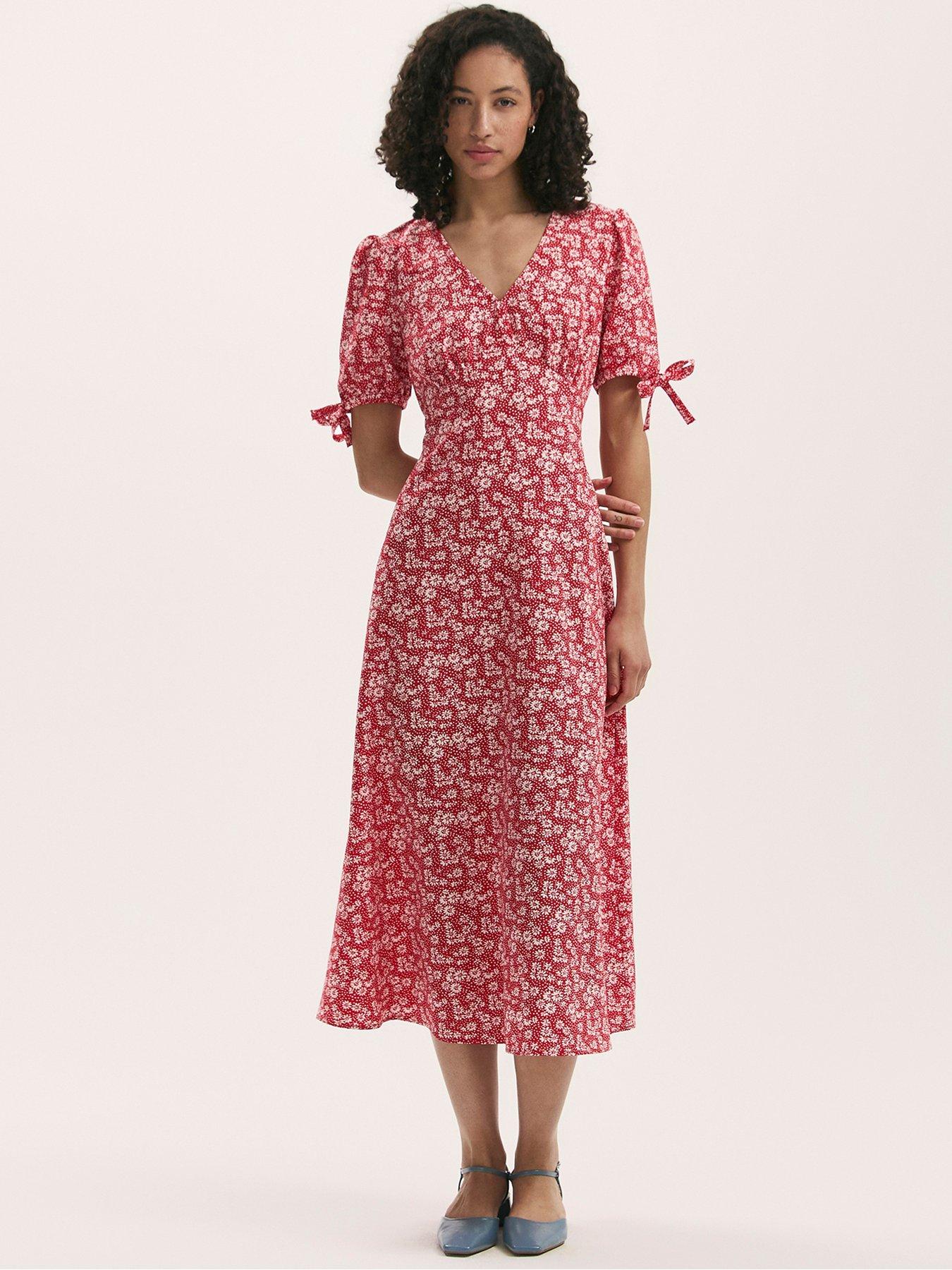 Image of Finery Gabriella Midi Dress - Red