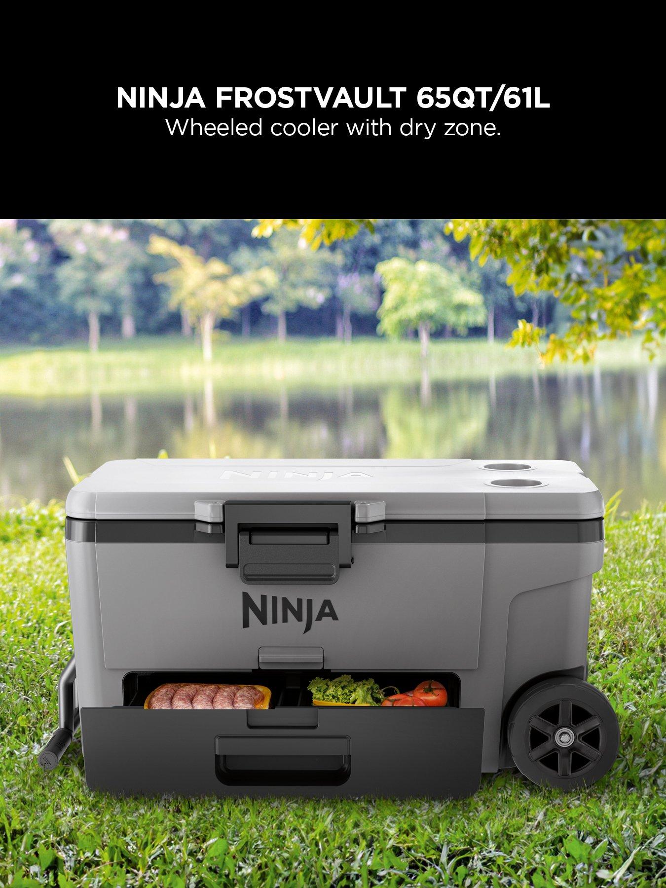 NINJA FrostVault 65QT/61L Wheeled Cooler with Dry Zone, Slate Grey