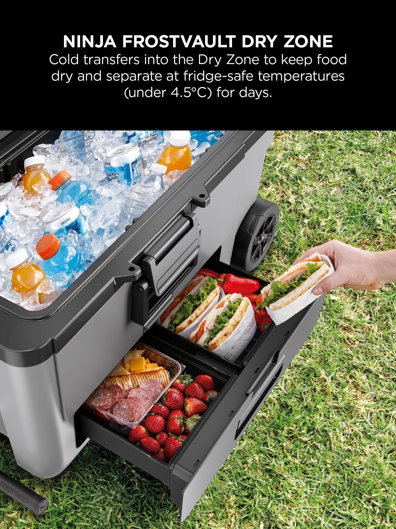 NINJA FrostVault 65QT/61L Wheeled Cooler with Dry Zone, Slate Grey