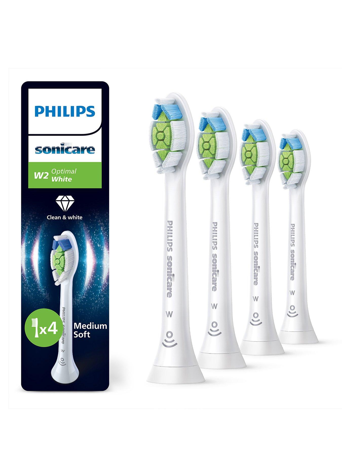 undefined Sonicare W2 Optimal White, Genuine Replacement Toothbrush Heads, White, 4 Pack, HX6064/87