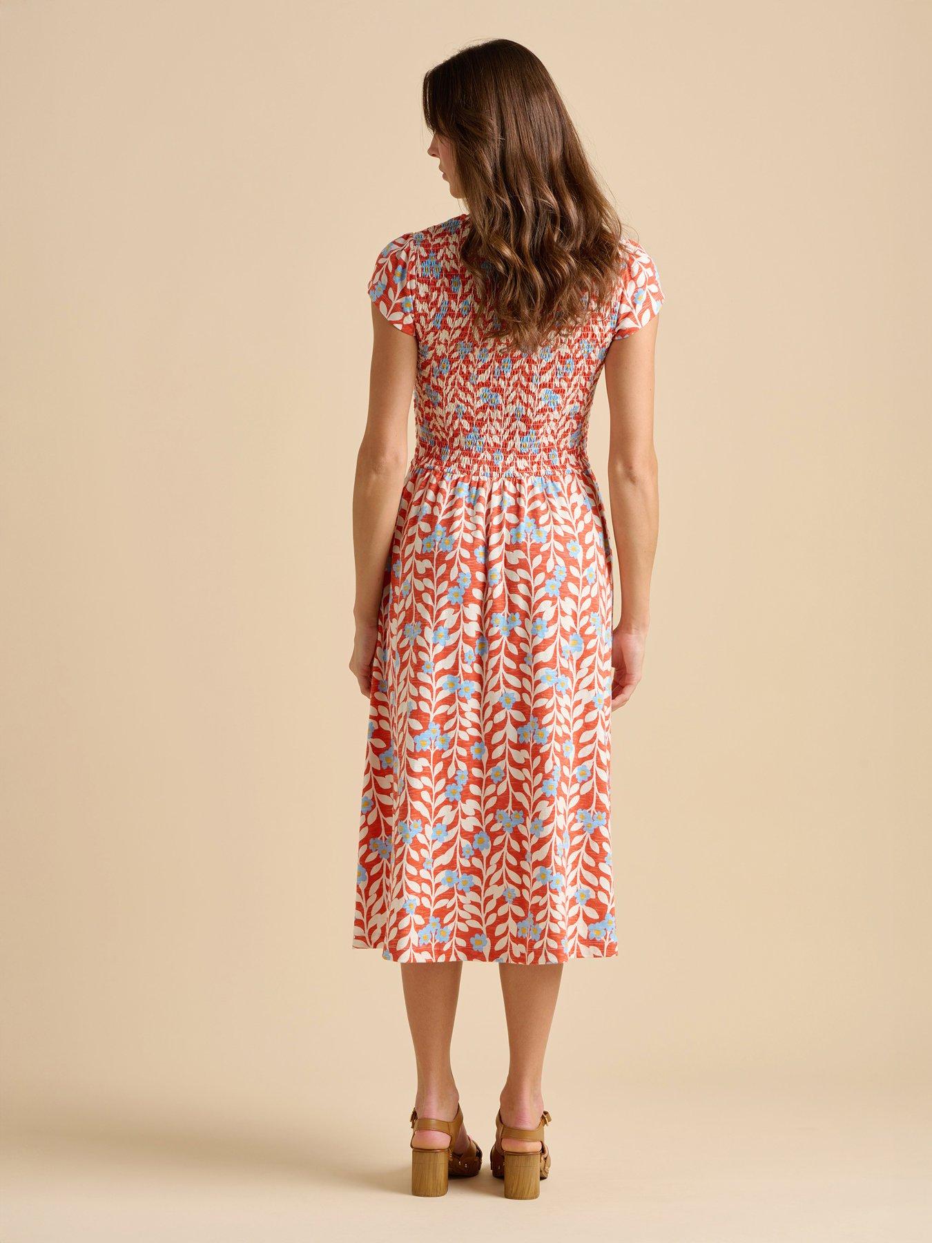 Image 2 of 5 of Brakeburn Spring Vine Midi Dress - Red