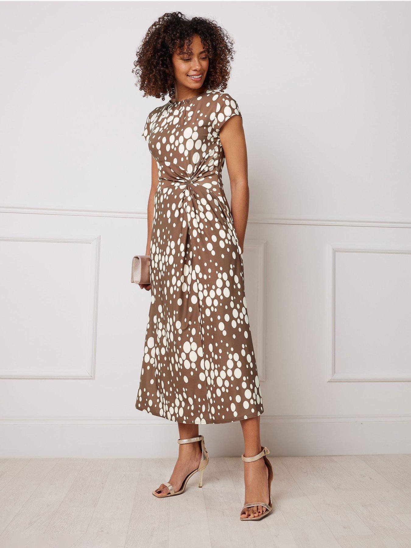 undefined Spot Twist Midi Dress